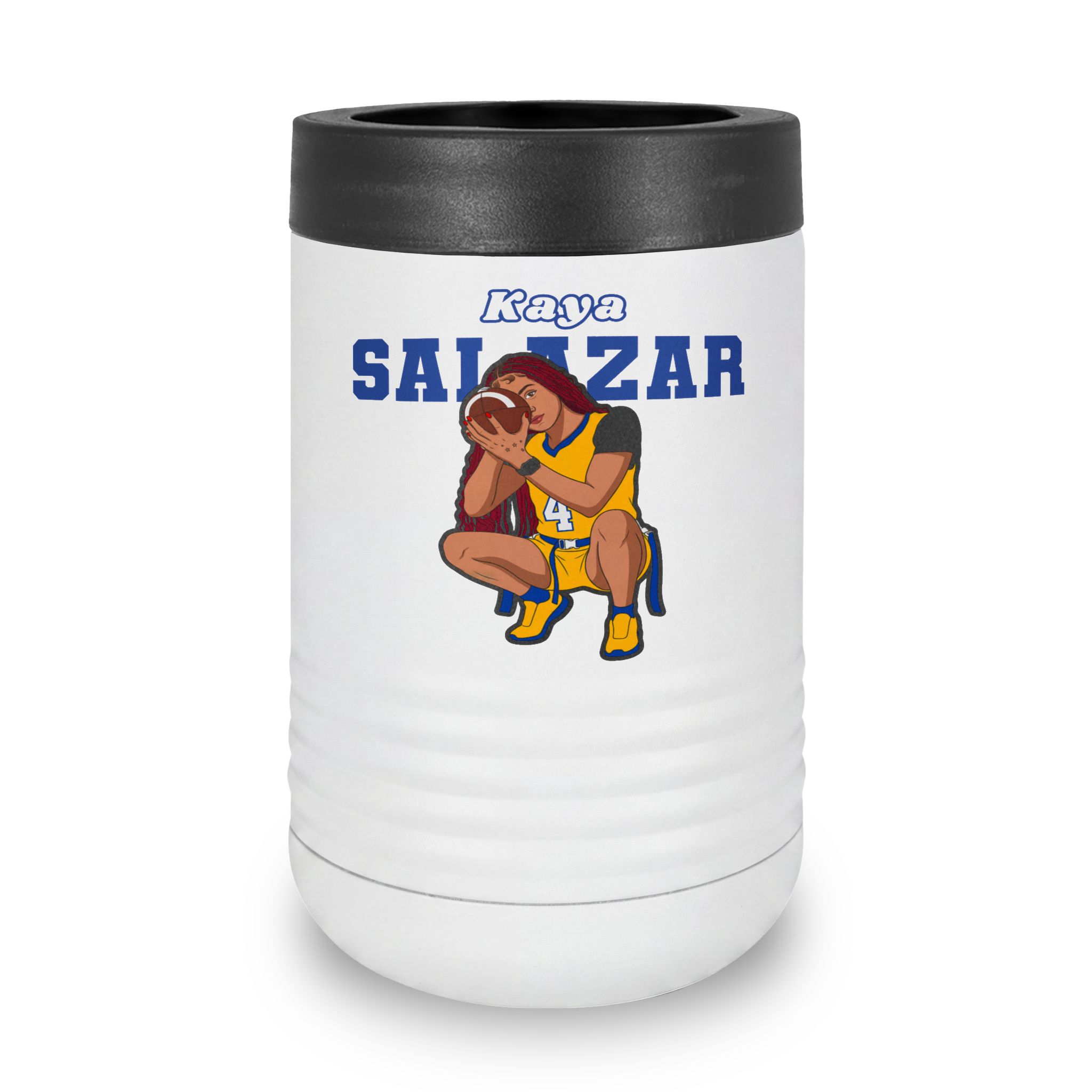 Stainless Can Cooler — character_name_arch in White