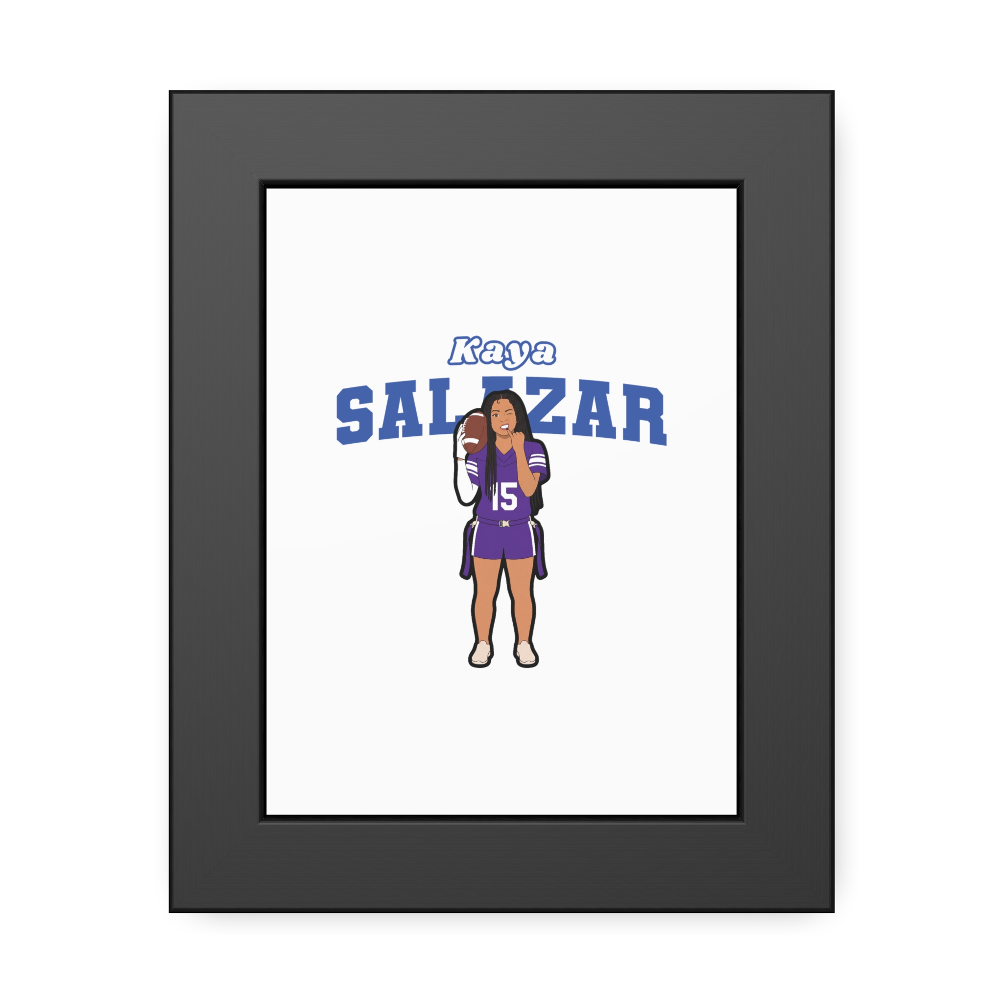 Framed Poster — character_name_arch in Black