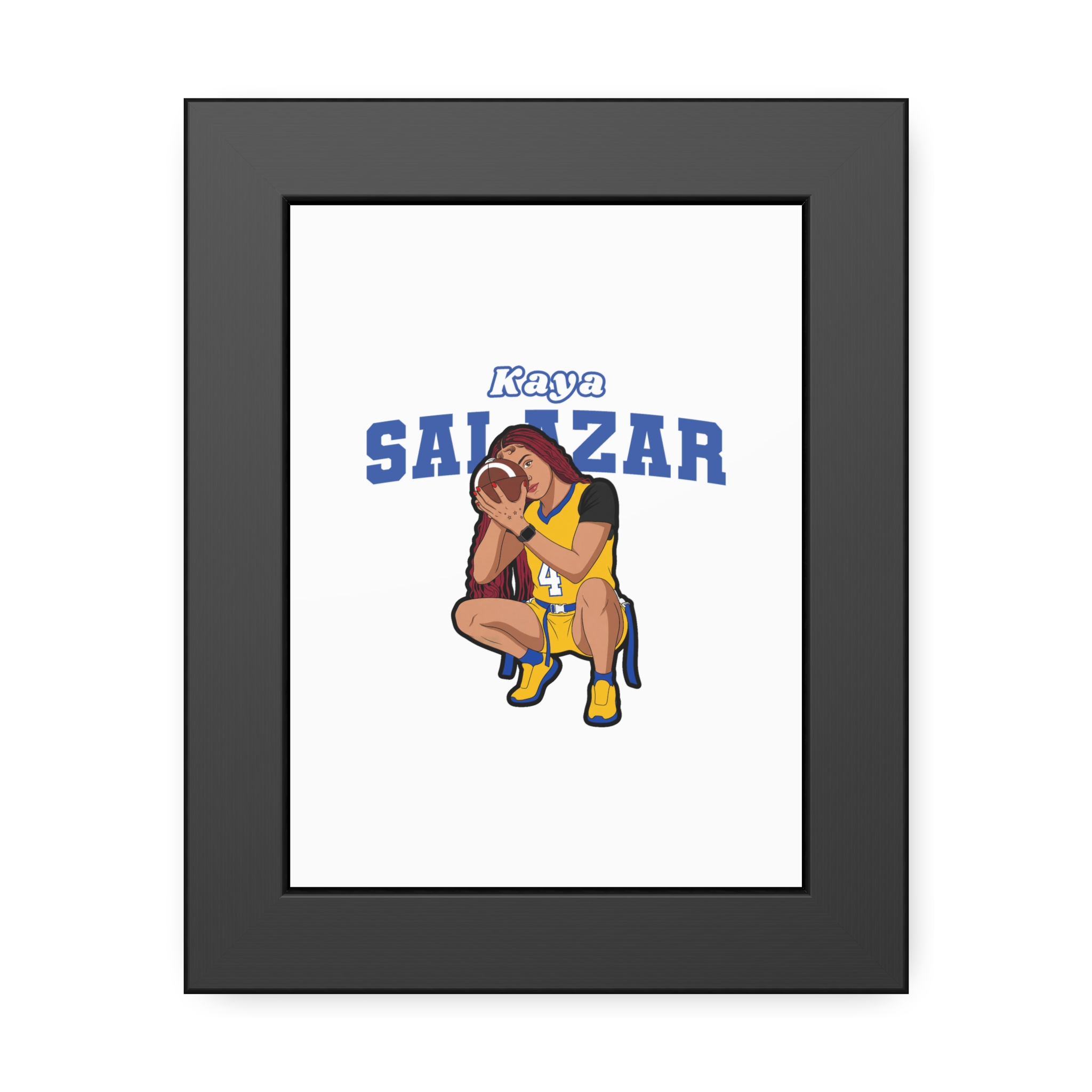 Framed Poster — character_name_arch in Black