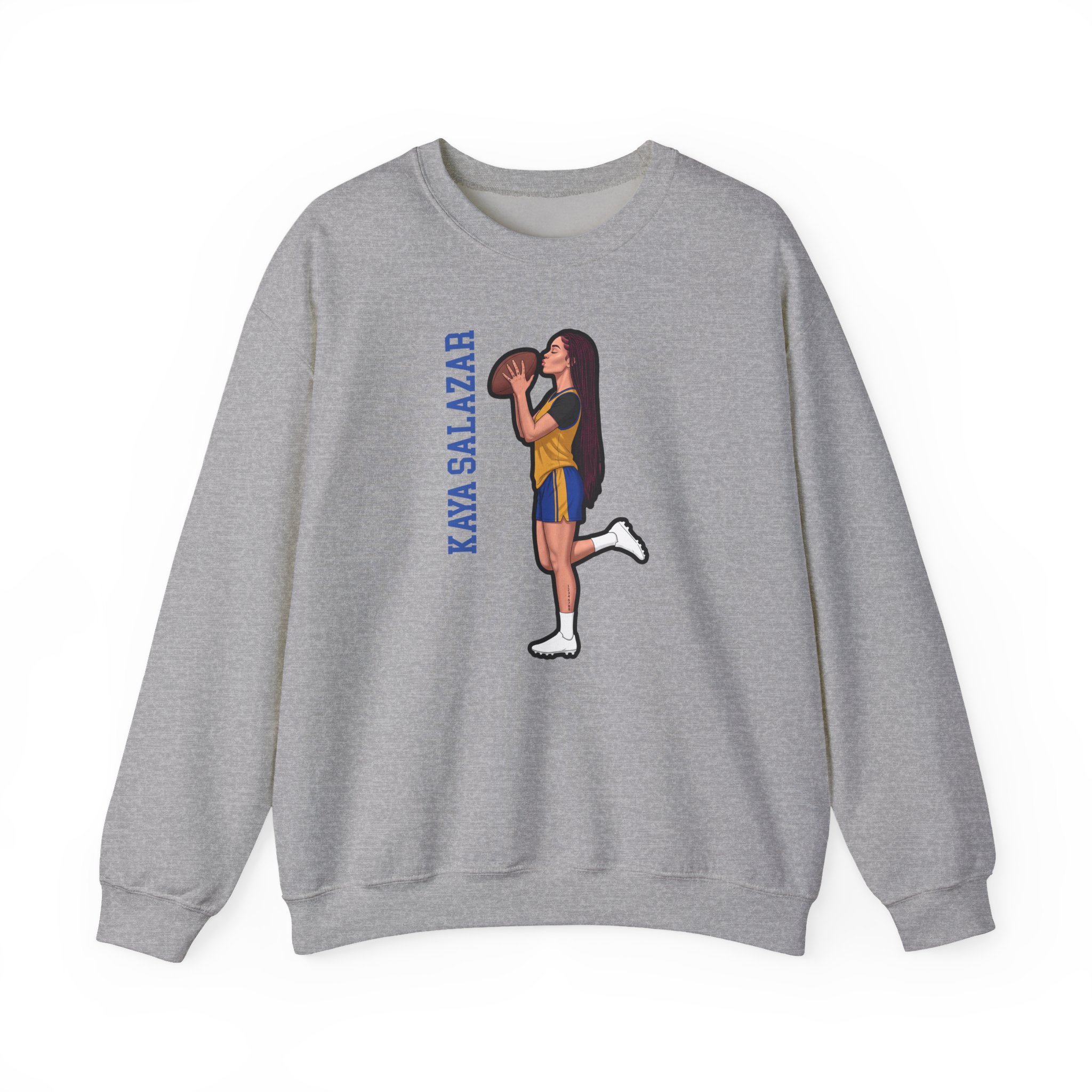 Crewneck Sweatshirt — character_name_vertical in Grey
