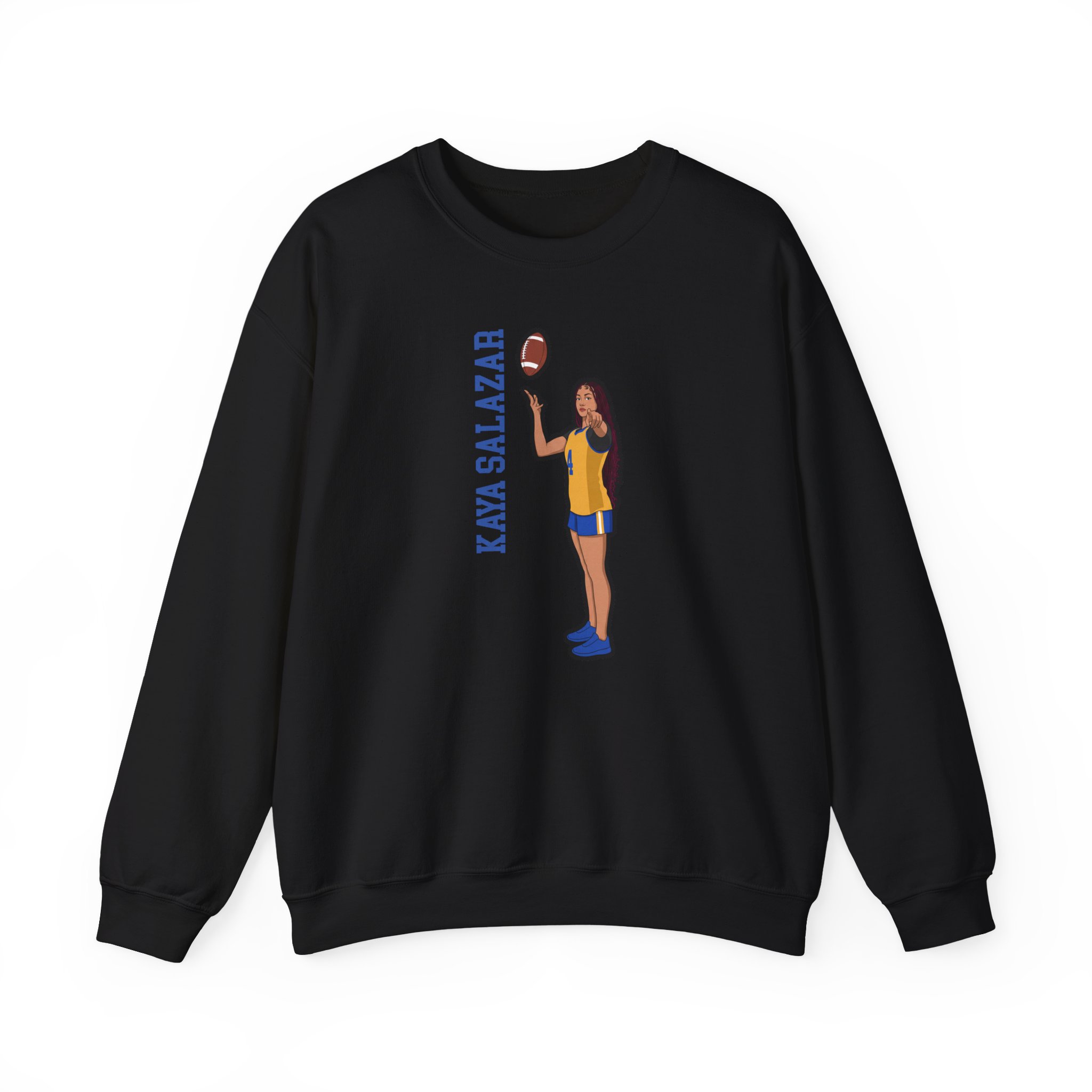 Crewneck Sweatshirt — character_name_vertical in Black