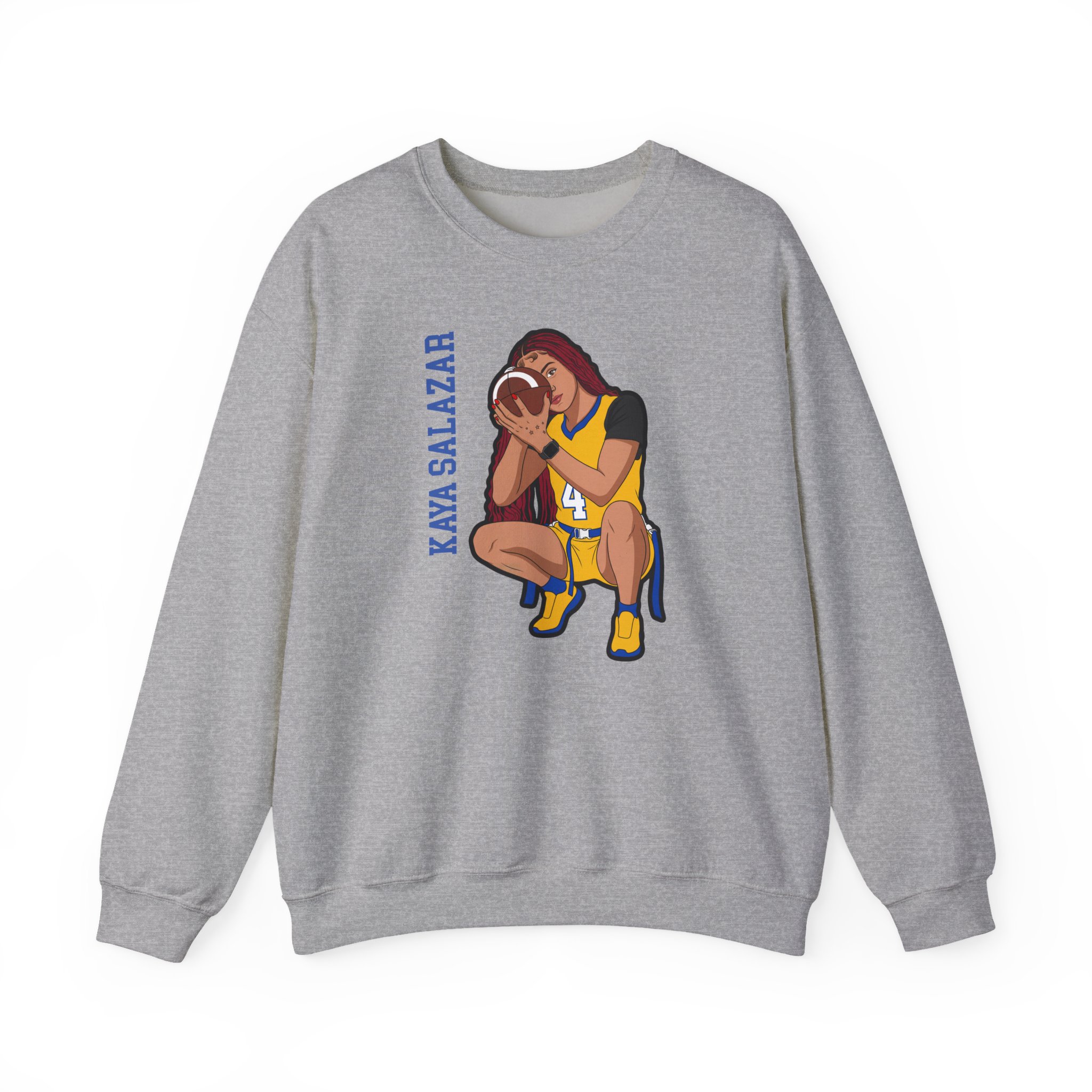 Crewneck Sweatshirt — character_name_vertical in Grey