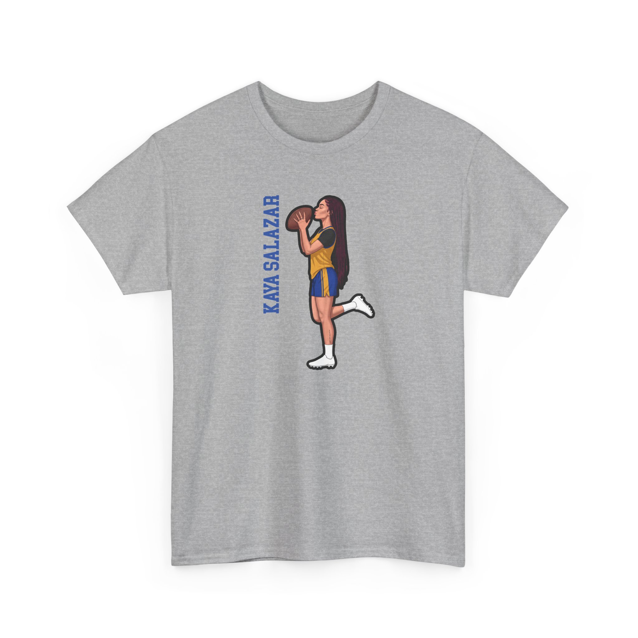 Tee — character_name_vertical in Grey