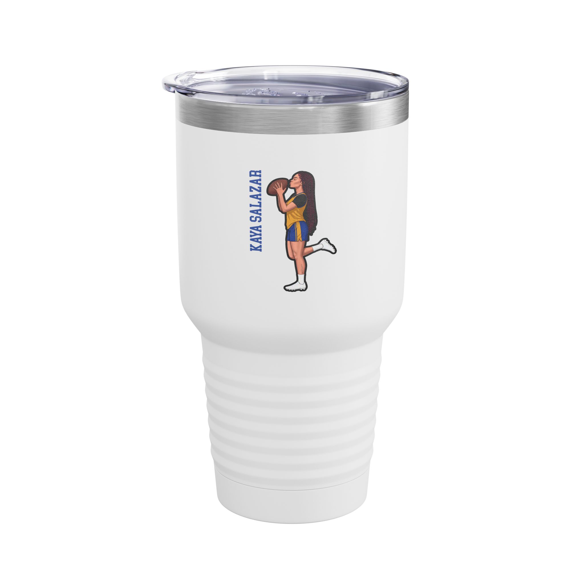 30oz Tumbler — character_name_vertical in White