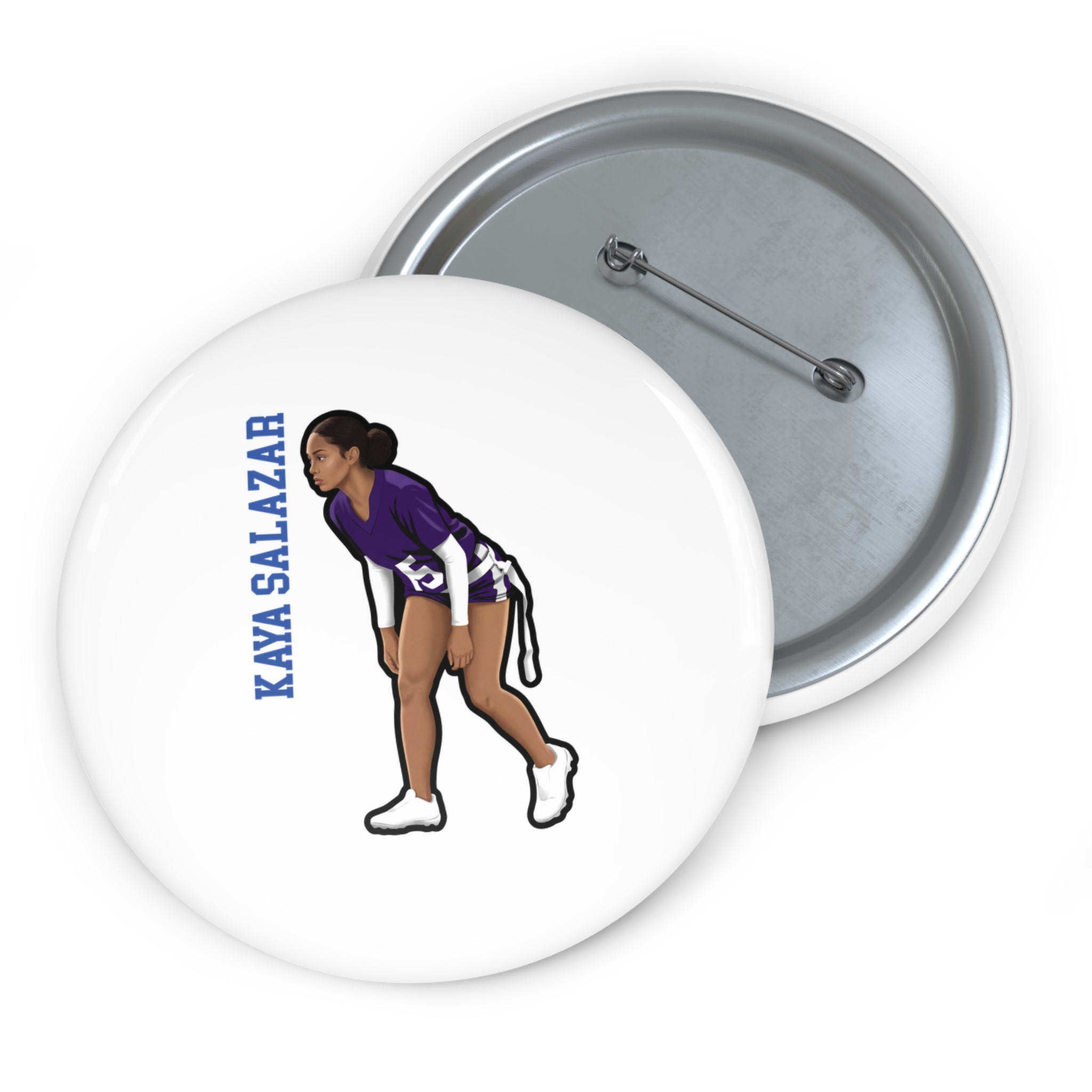 Game Day Pin — character_name_vertical in Classic