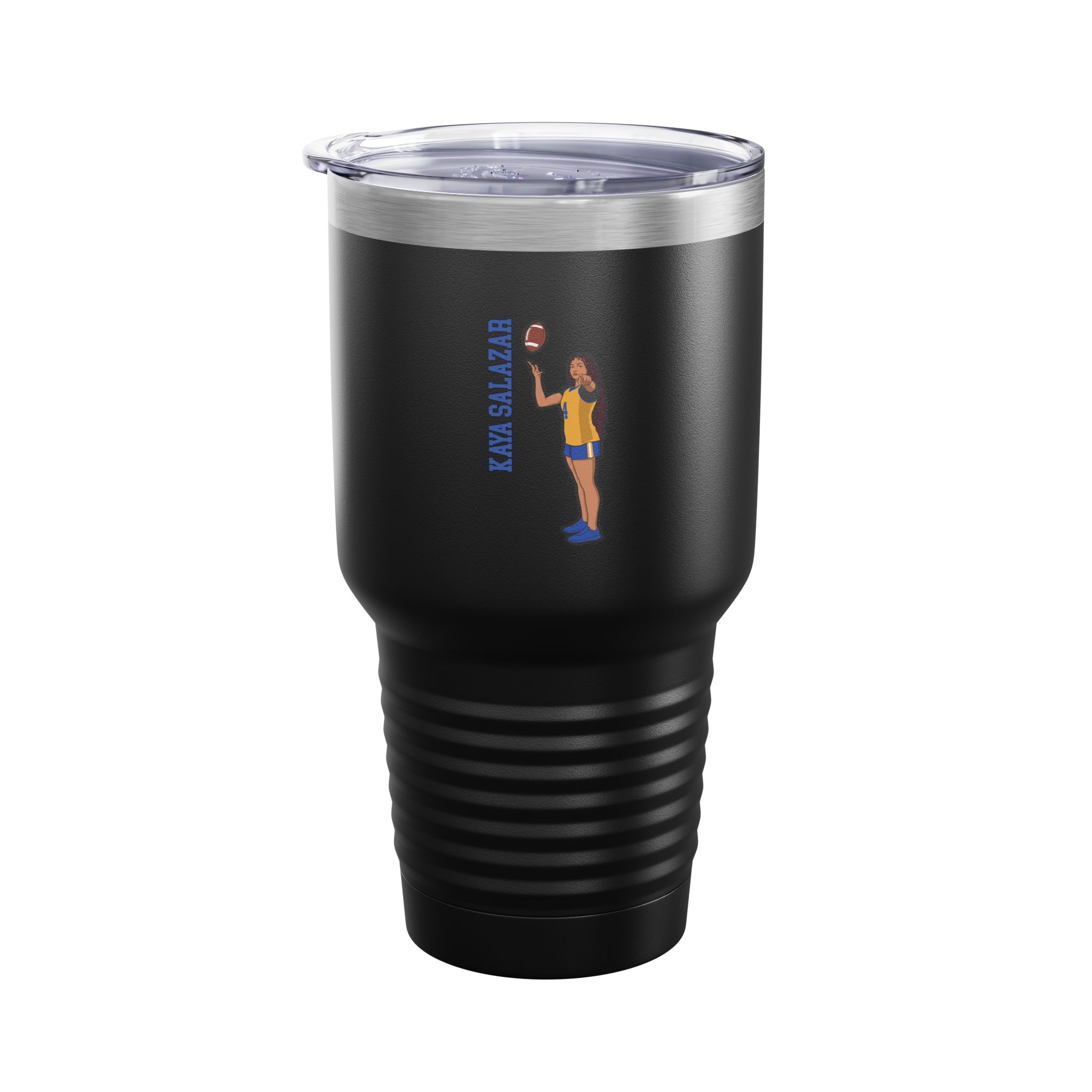 30oz Tumbler — character_name_vertical in Black