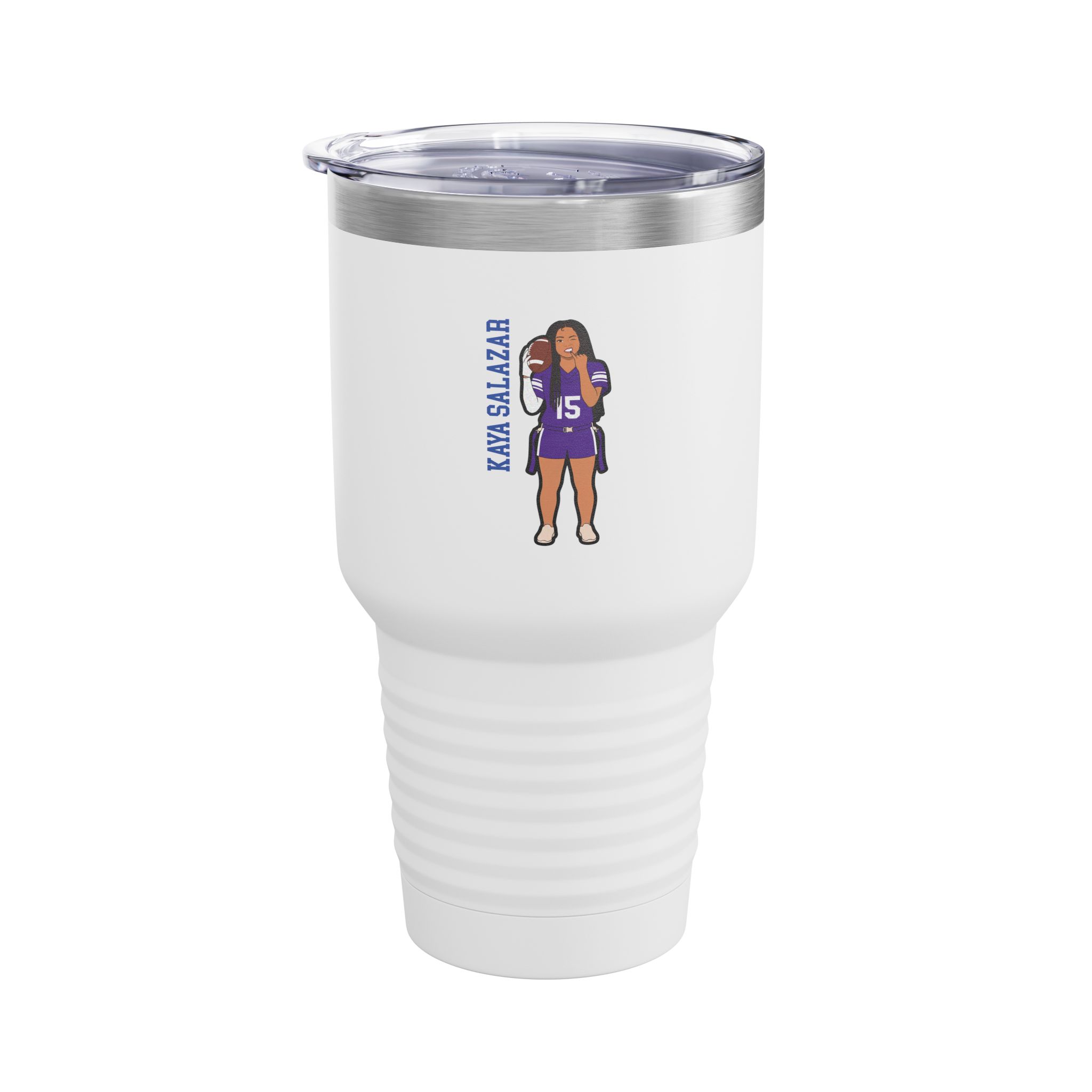 30oz Tumbler — character_name_vertical in White
