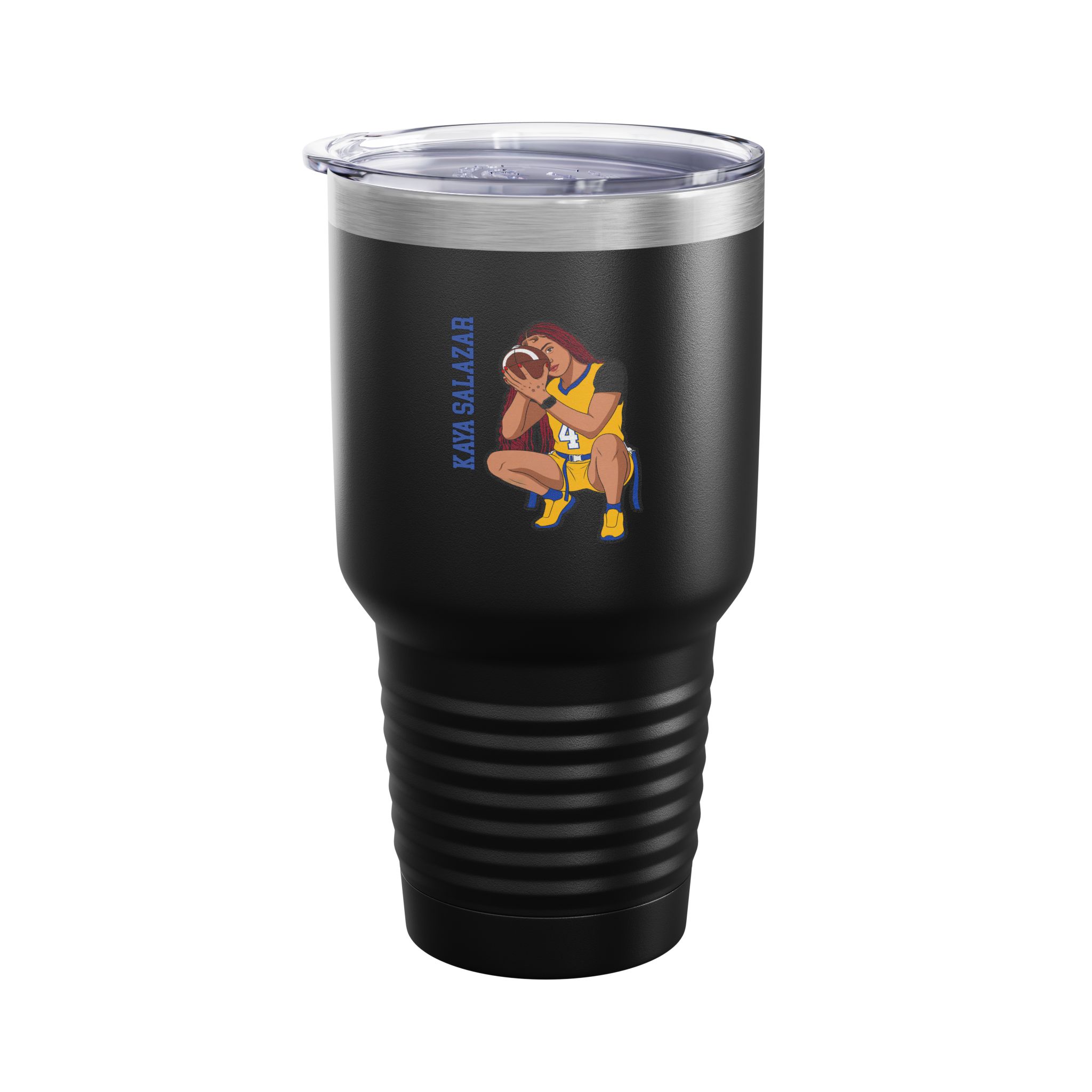 30oz Tumbler — character_name_vertical in Black