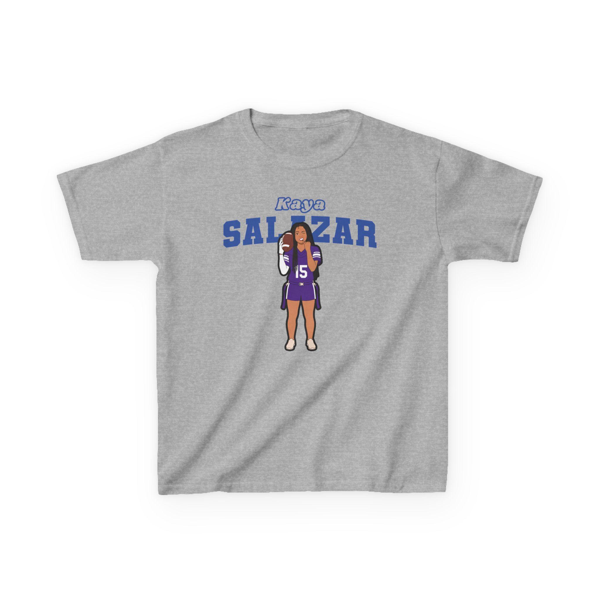 Youth Tee — character_name_arch in Grey