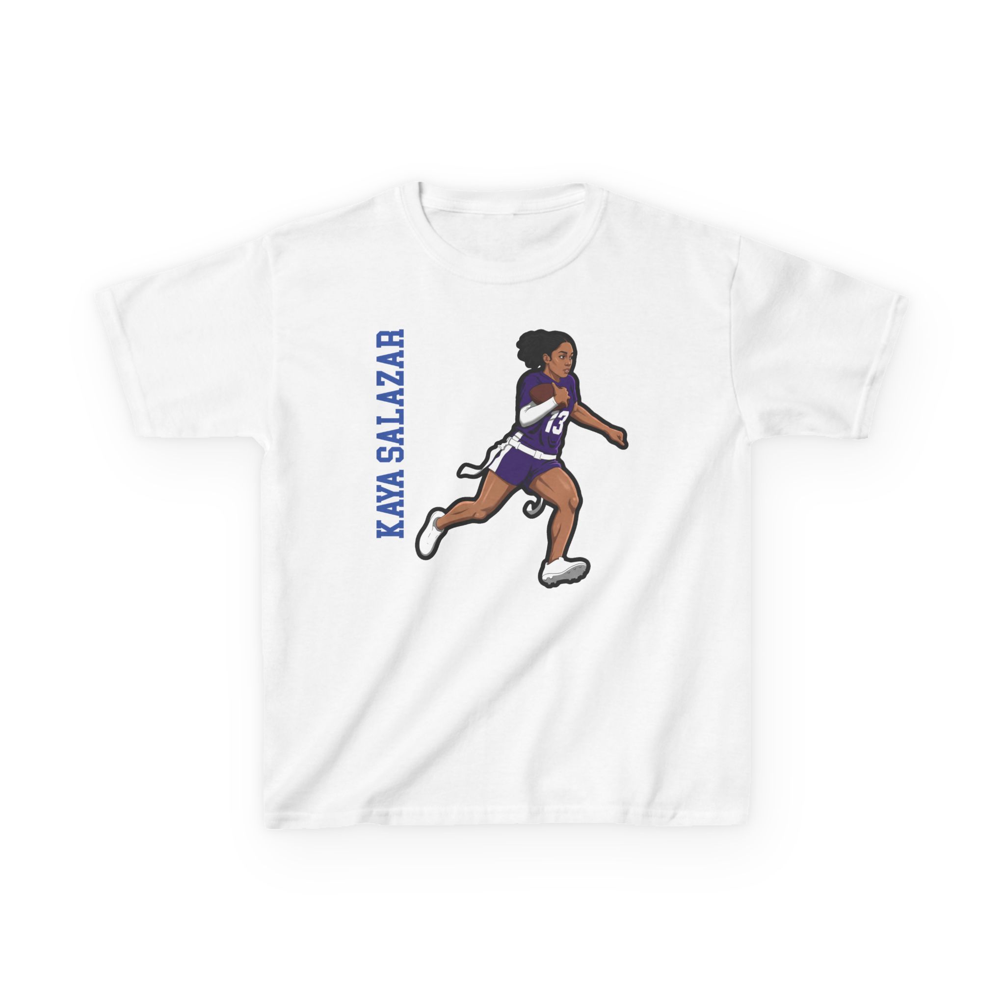 Youth Tee — character_name_vertical in White