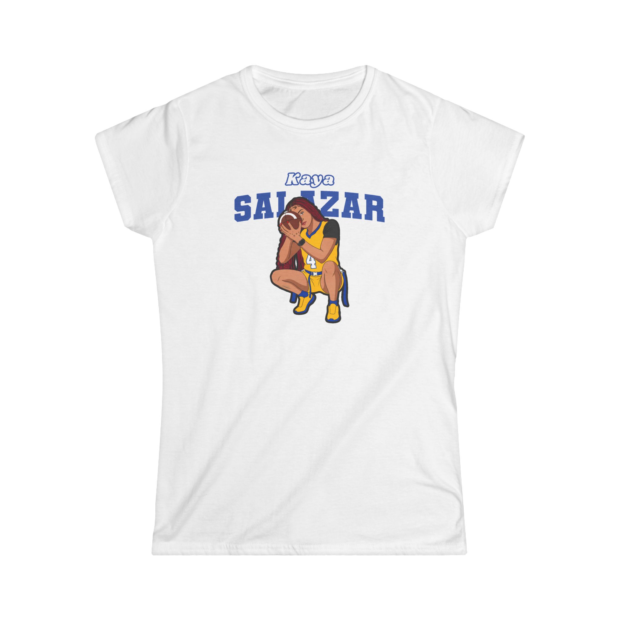 Women's Softstyle Tee — character_name_arch in White