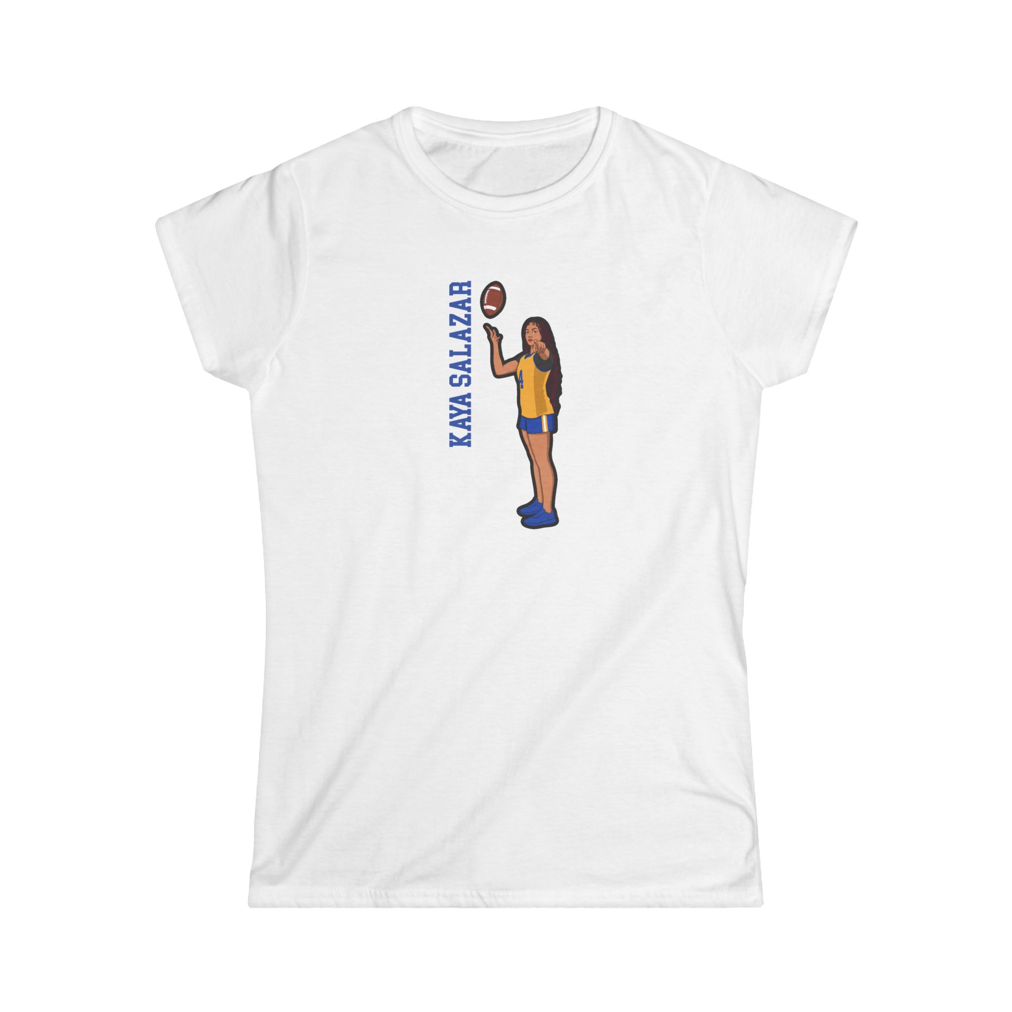 Women's Softstyle Tee — character_name_vertical in White
