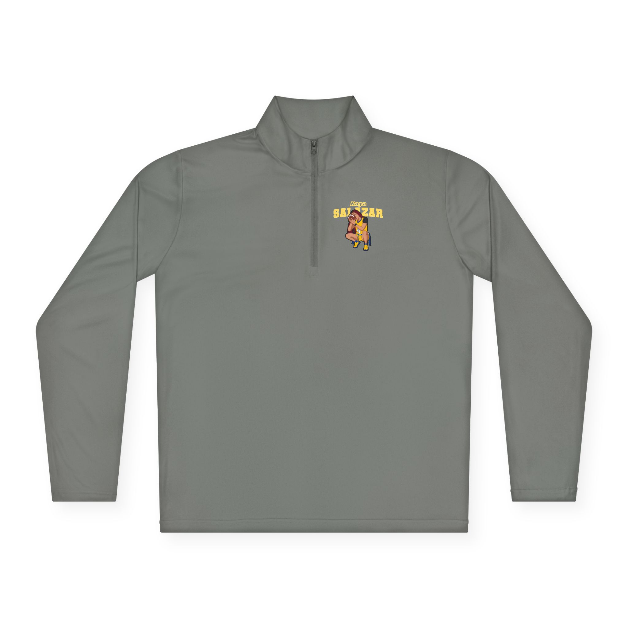 Q-Zip Pullover — character_name_arch in Grey
