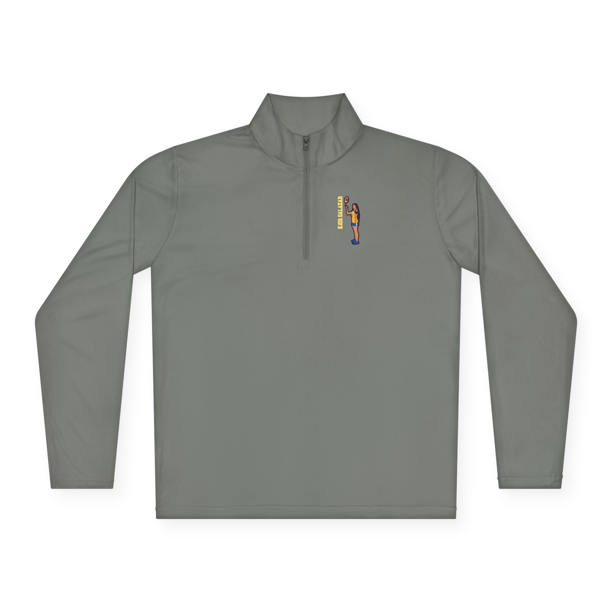Q-Zip Pullover — character_name_vertical in Grey