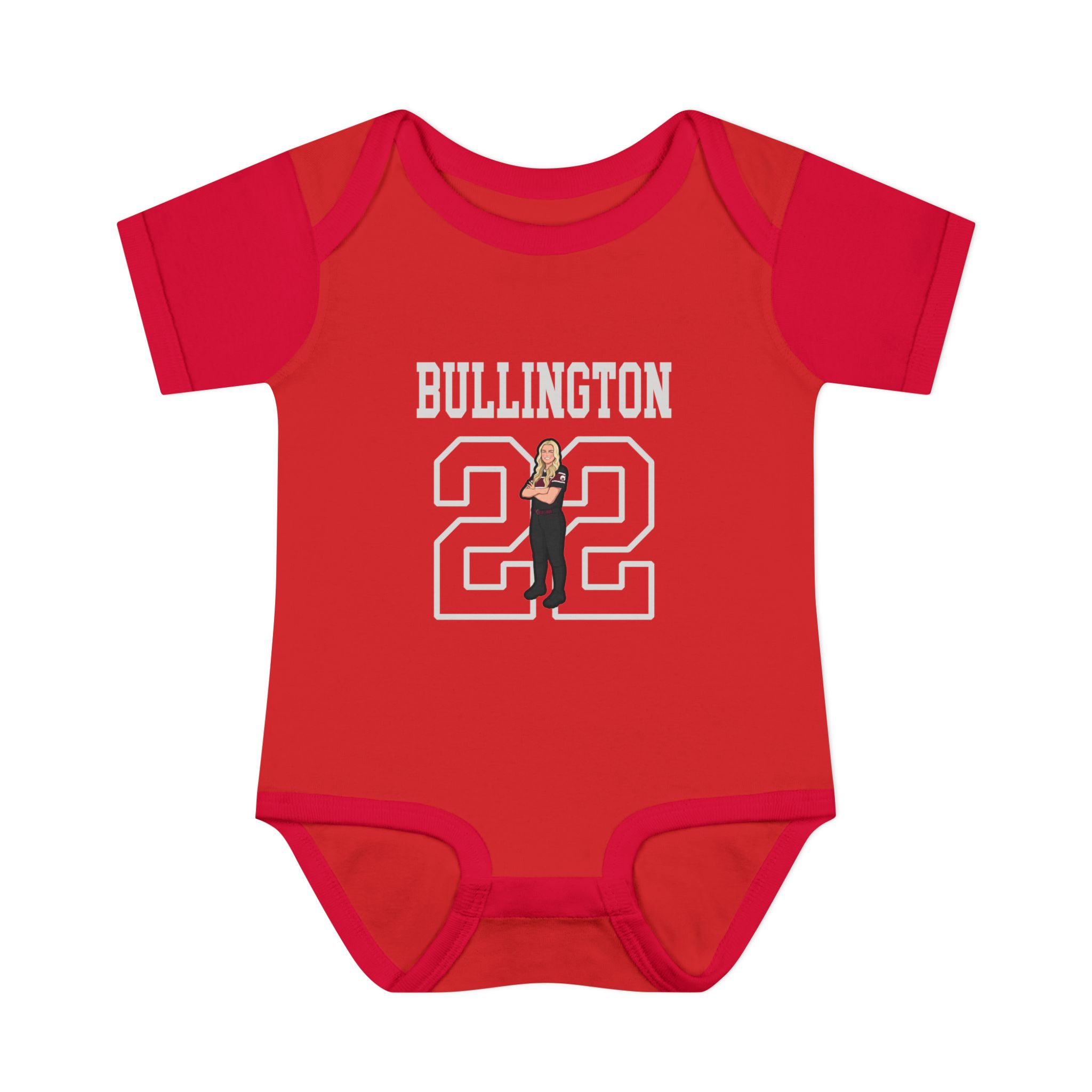 Baby Onesie — character_shirsey in Red