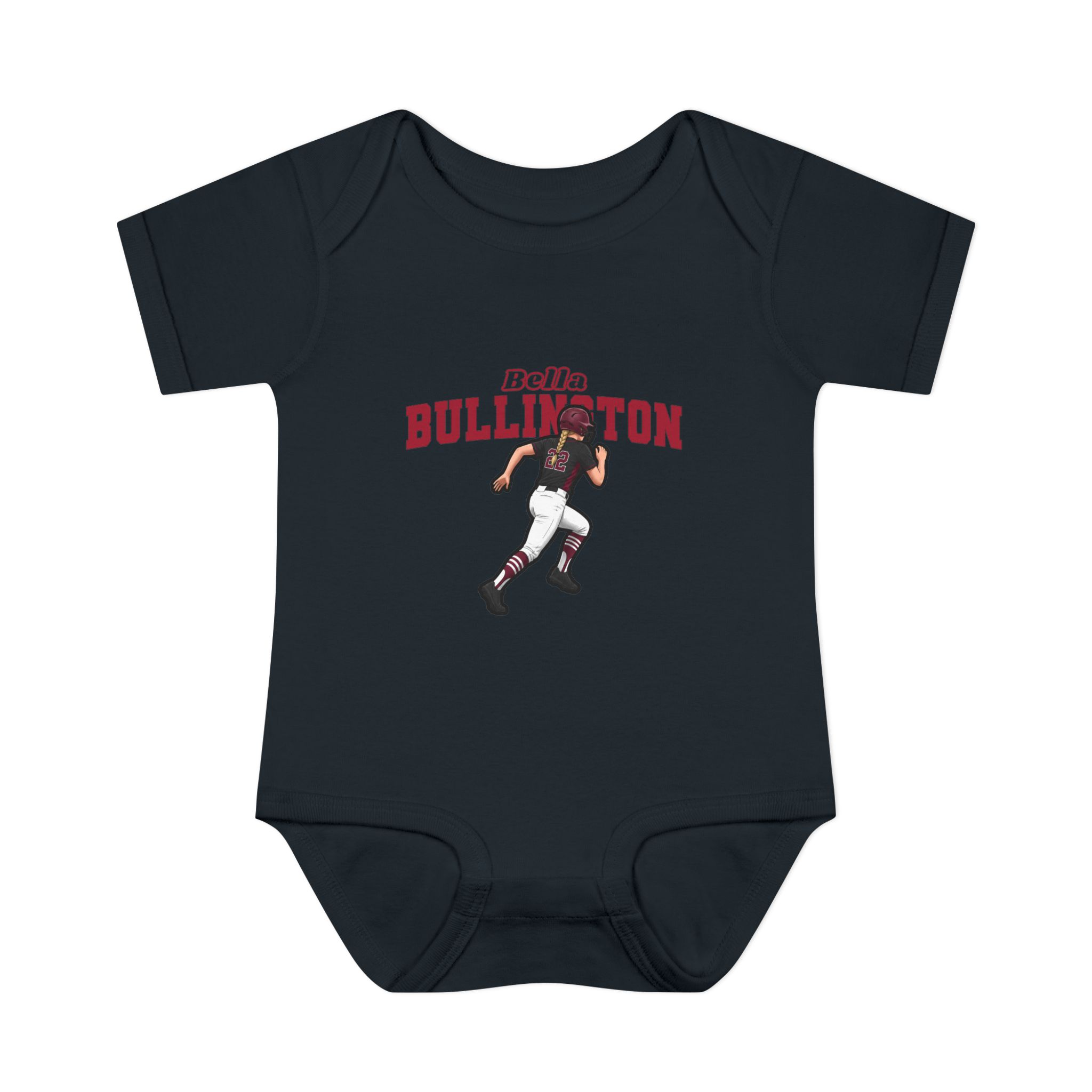 Baby Onesie — character_name_arch in Black