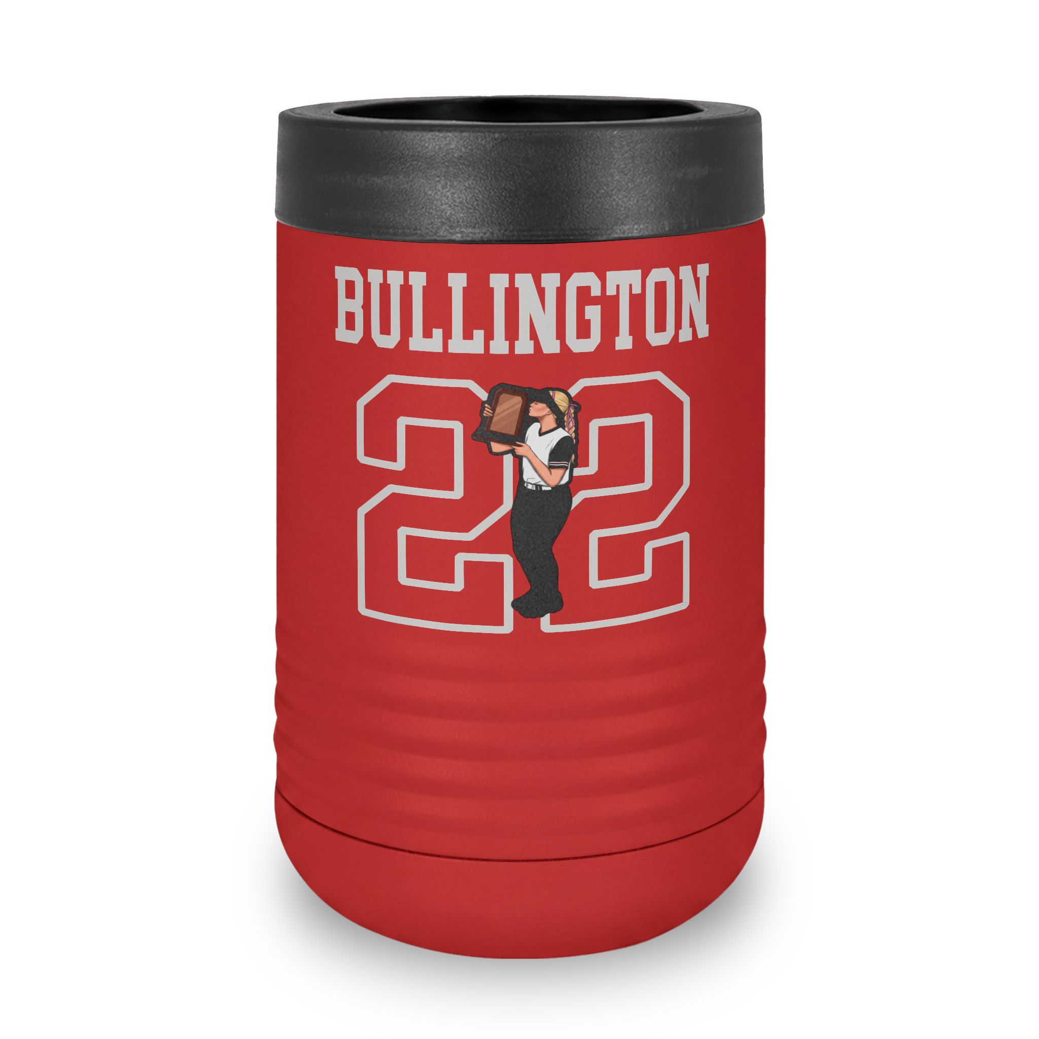 Stainless Can Cooler — character_shirsey in Red