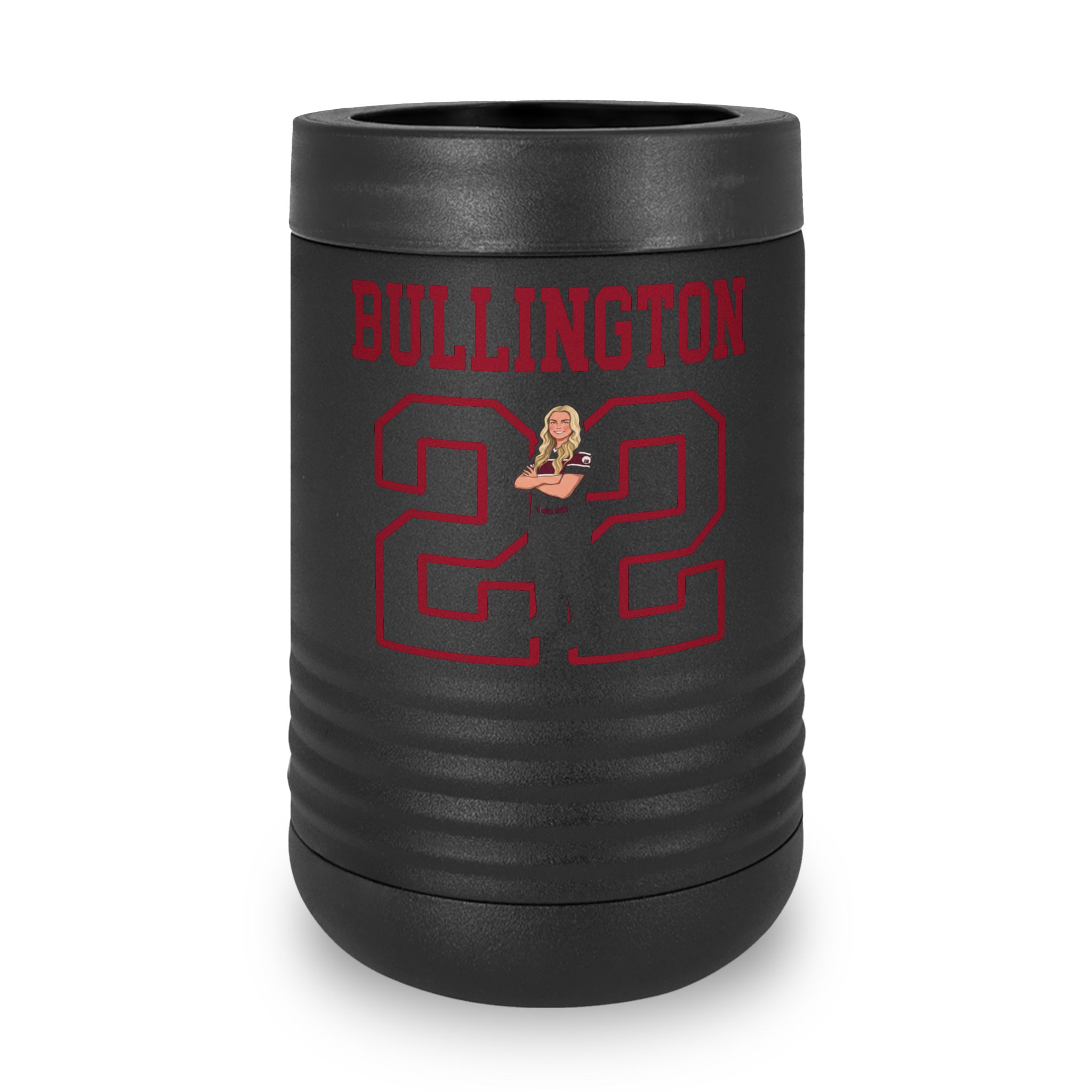 Stainless Can Cooler — character_shirsey in Black