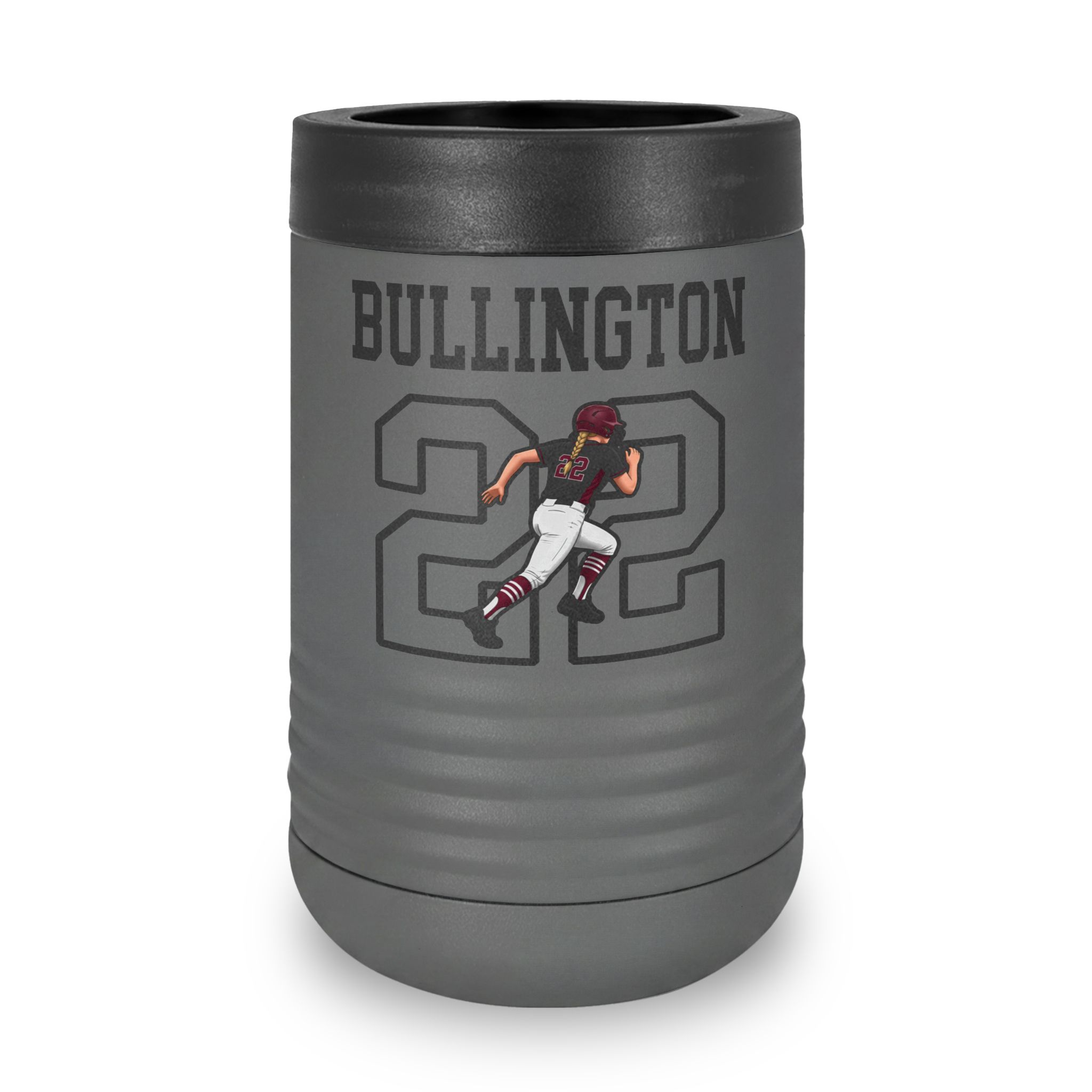 Stainless Can Cooler — character_shirsey in Grey
