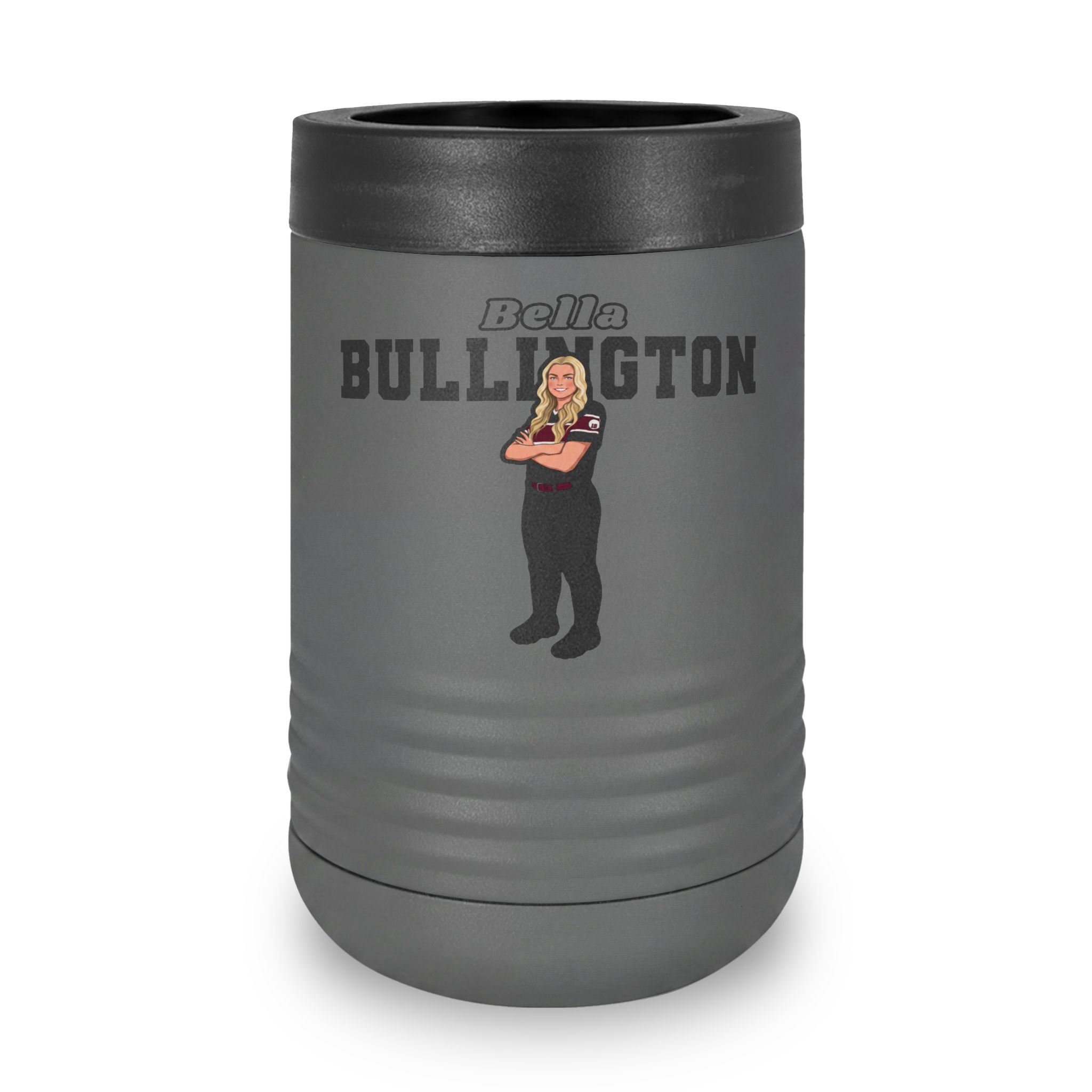 Stainless Can Cooler — character_name_arch in Grey