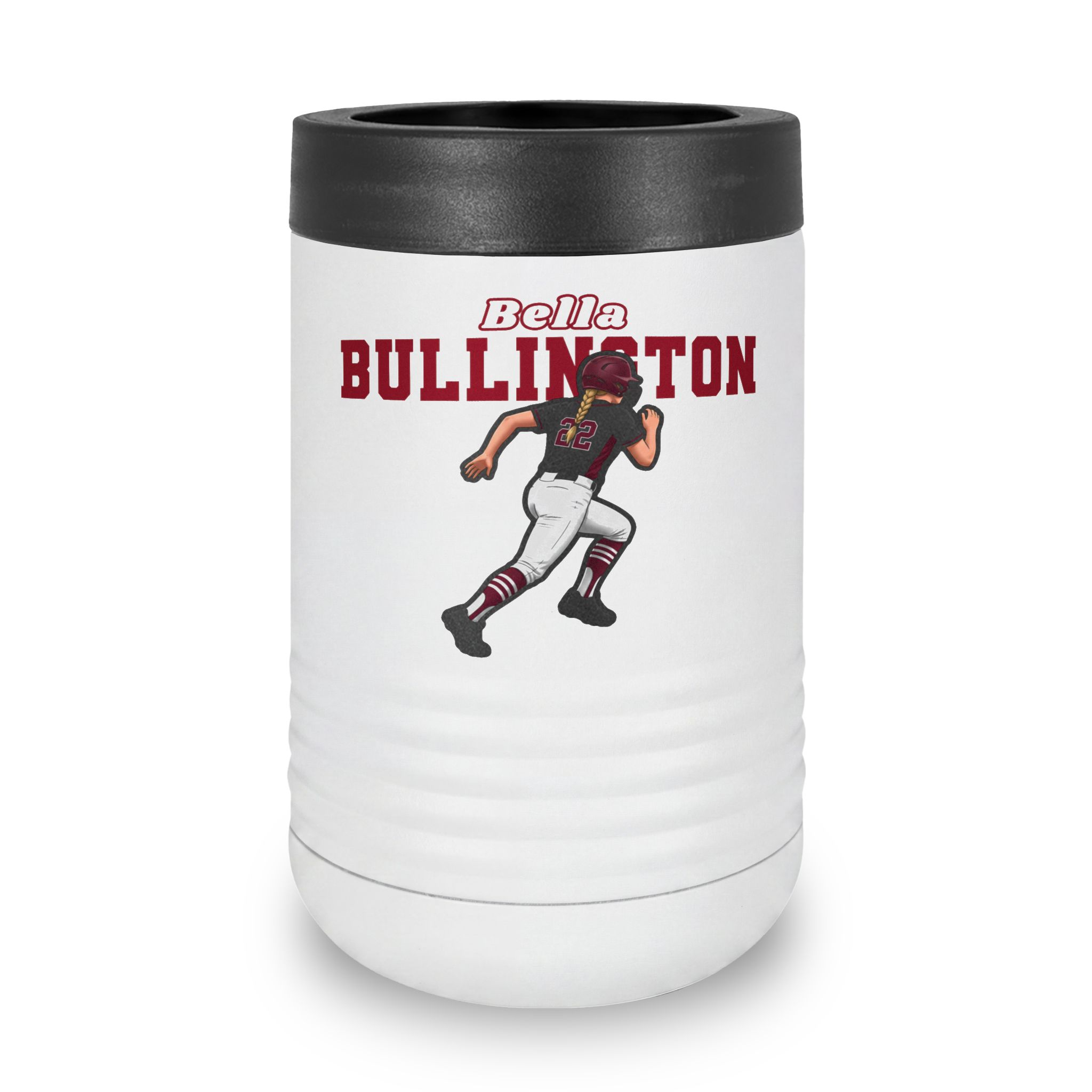 Stainless Can Cooler — character_name_arch in White