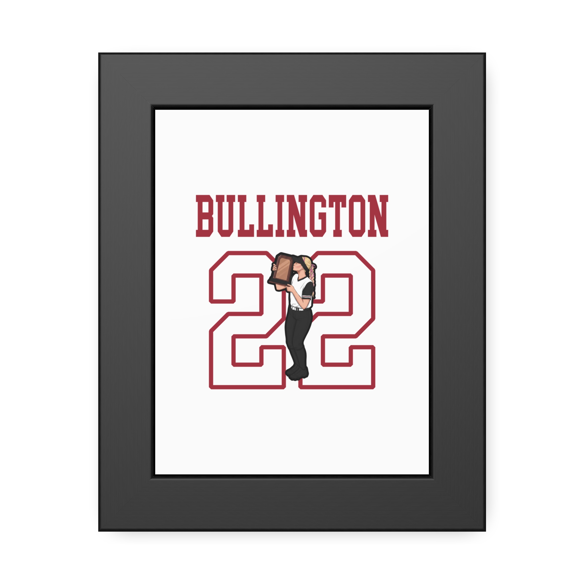 Framed Poster — character_shirsey in Black