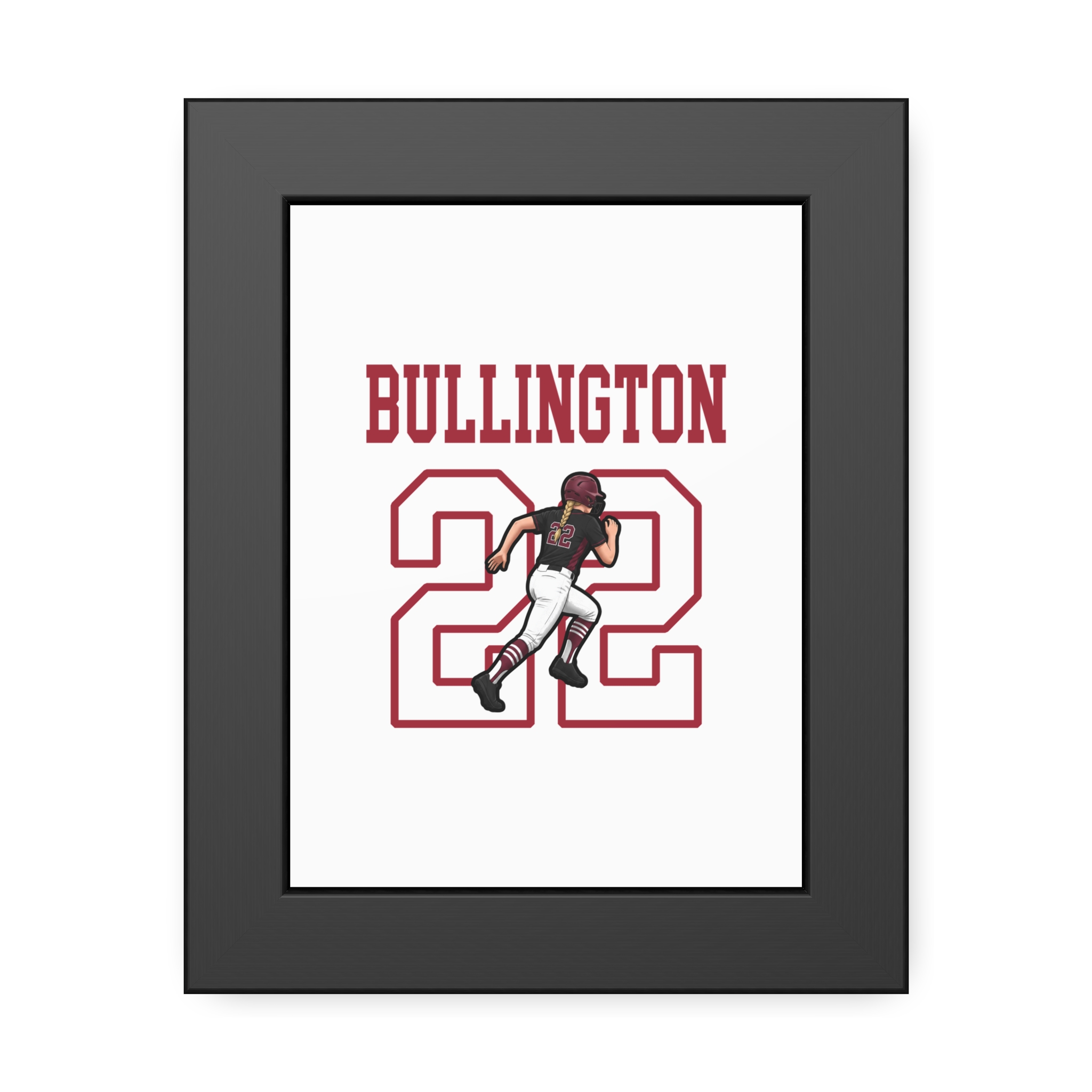 Framed Poster — character_shirsey in Black