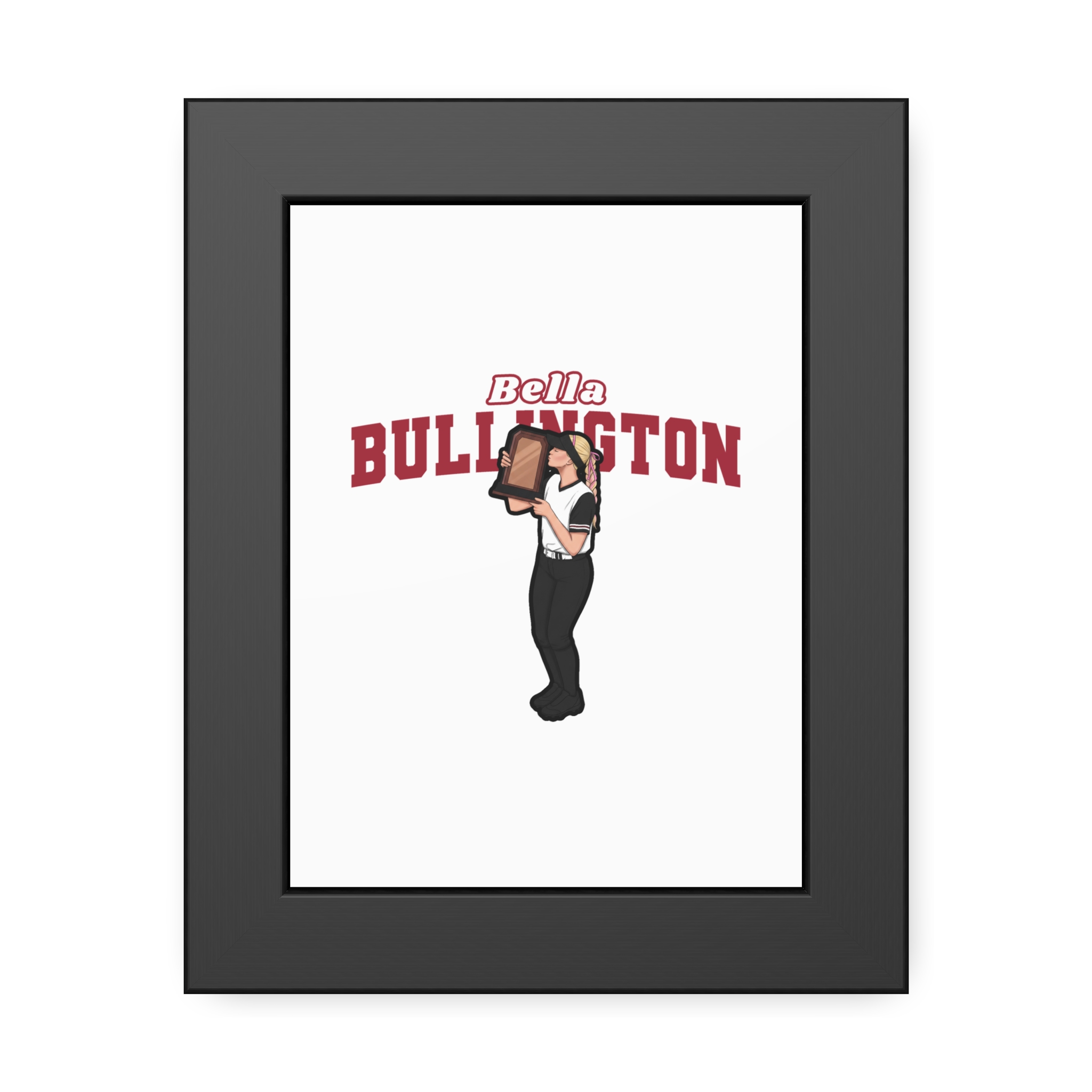 Framed Poster — character_name_arch in Black