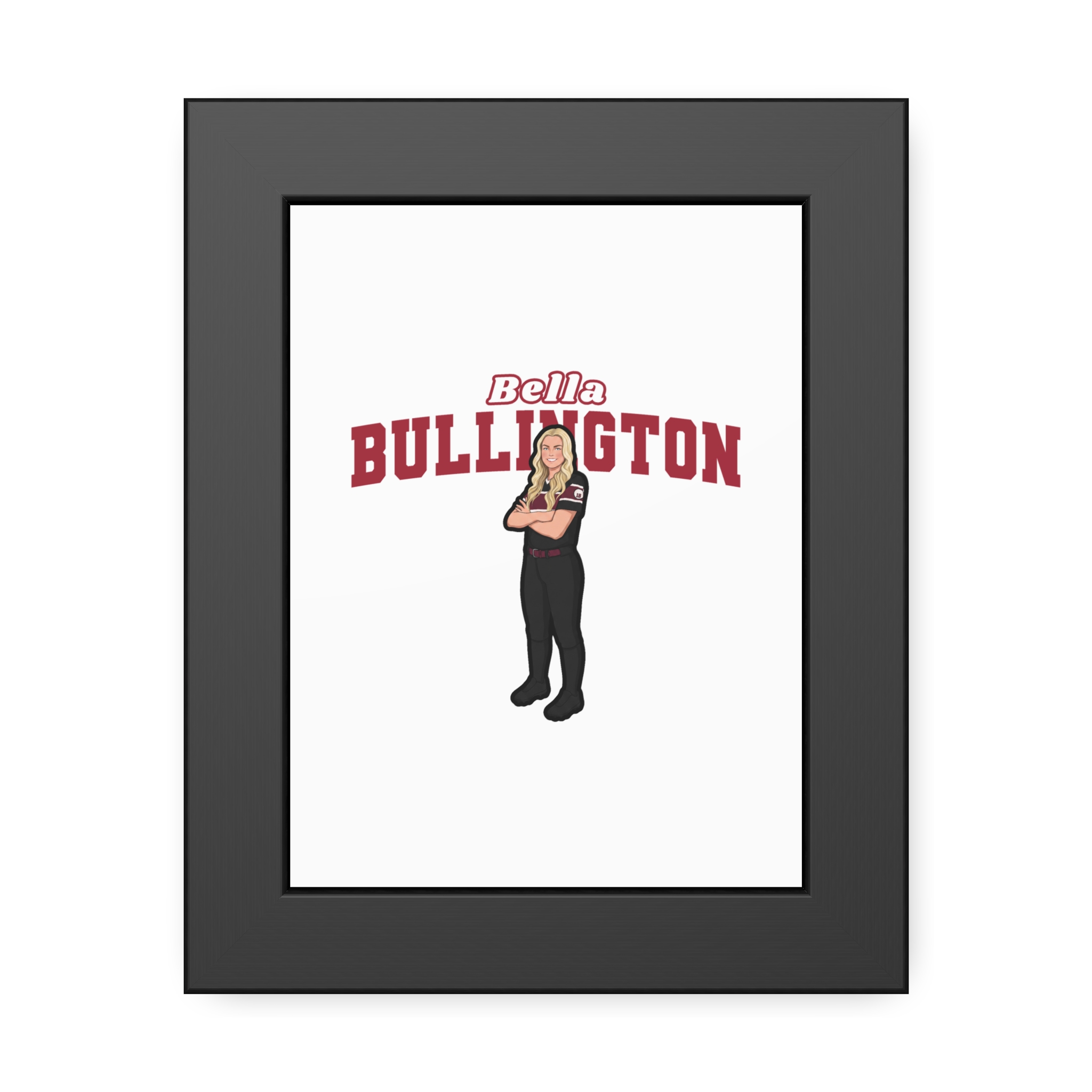 Framed Poster — character_name_arch in Black