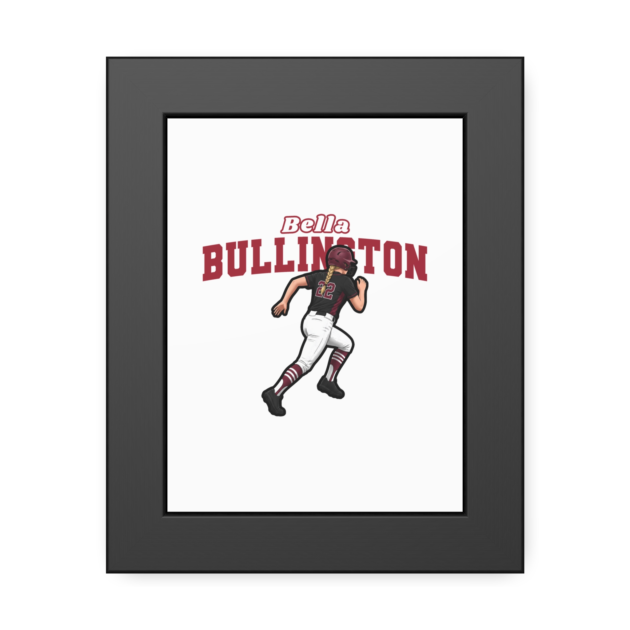 Framed Poster — character_name_arch in Black