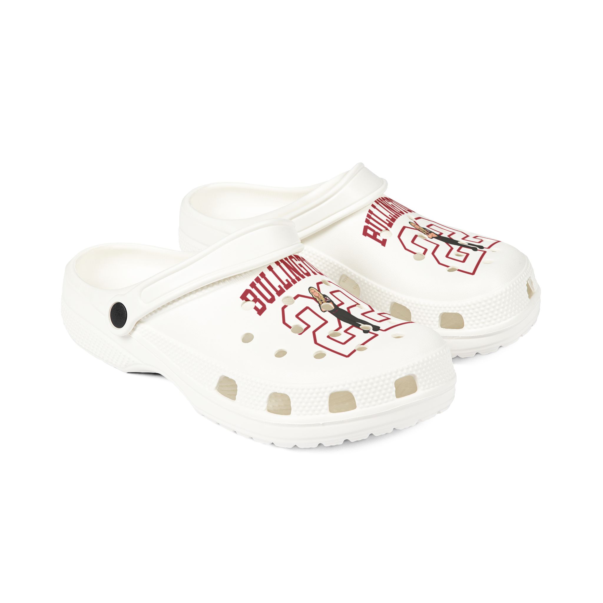 Rubber Clogs — character_shirsey in White