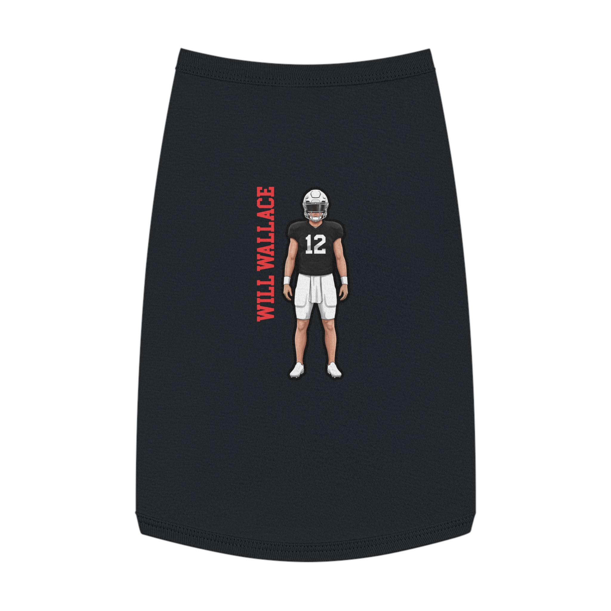 Pet Tank Top — character_name_vertical in Black