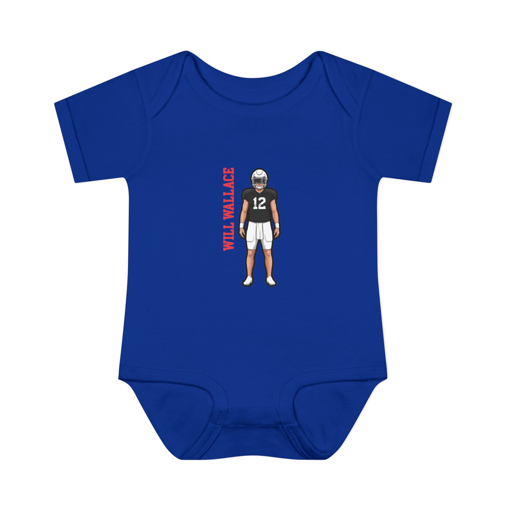 Baby Onesie — character_name_vertical in Royal