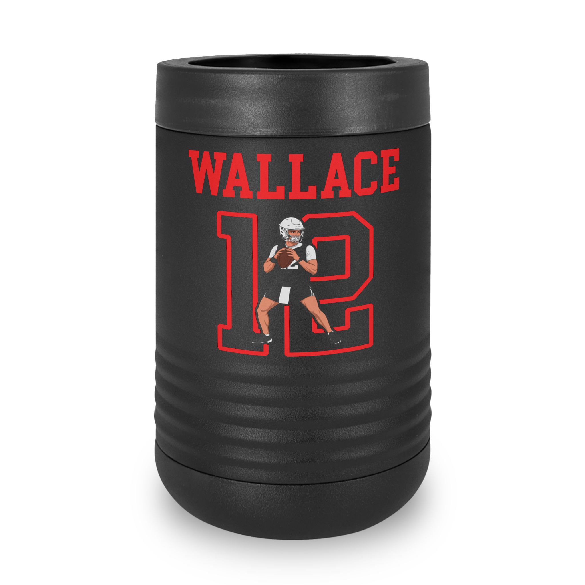 Stainless Can Cooler — character_shirsey in Black
