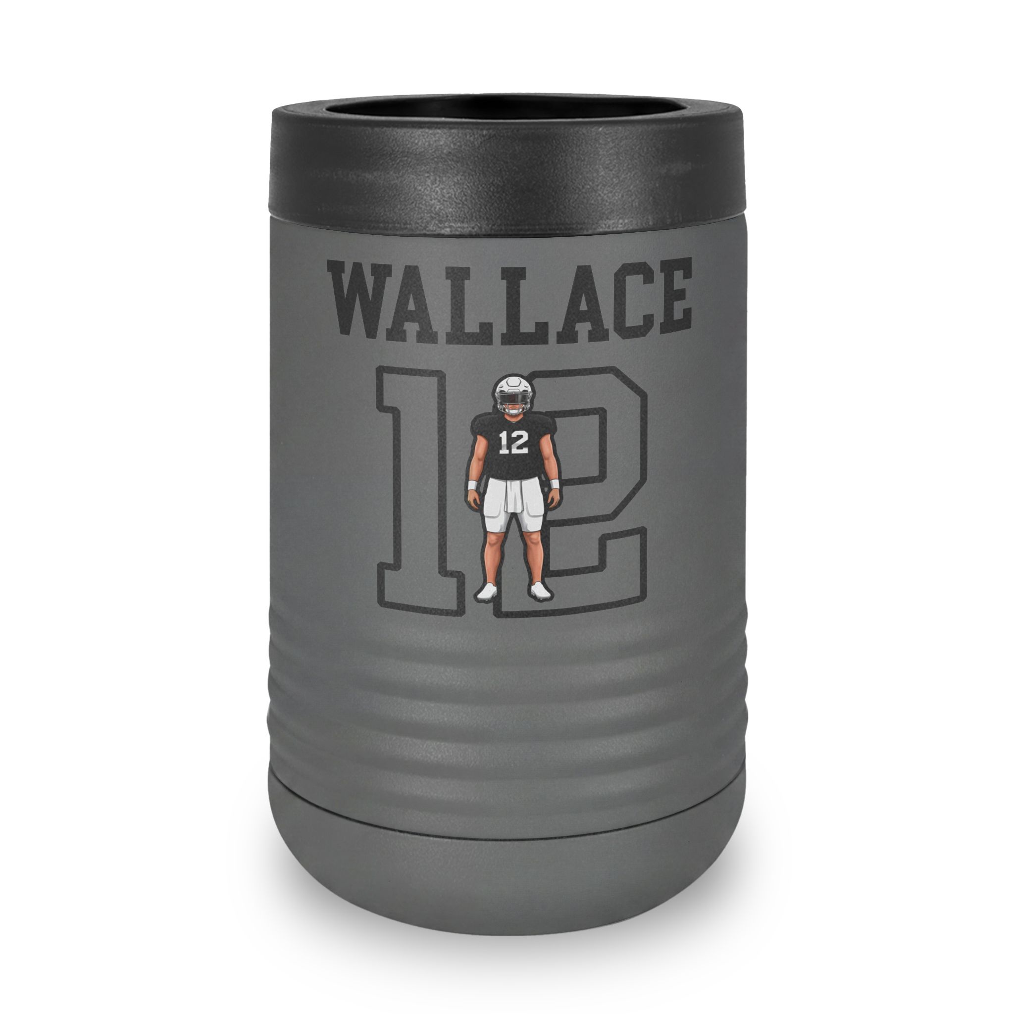 Stainless Can Cooler — character_shirsey in Grey