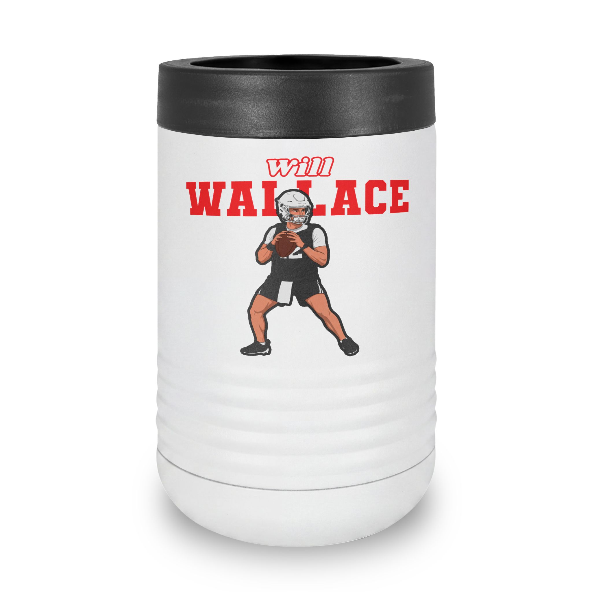 Stainless Can Cooler — character_name_arch in White
