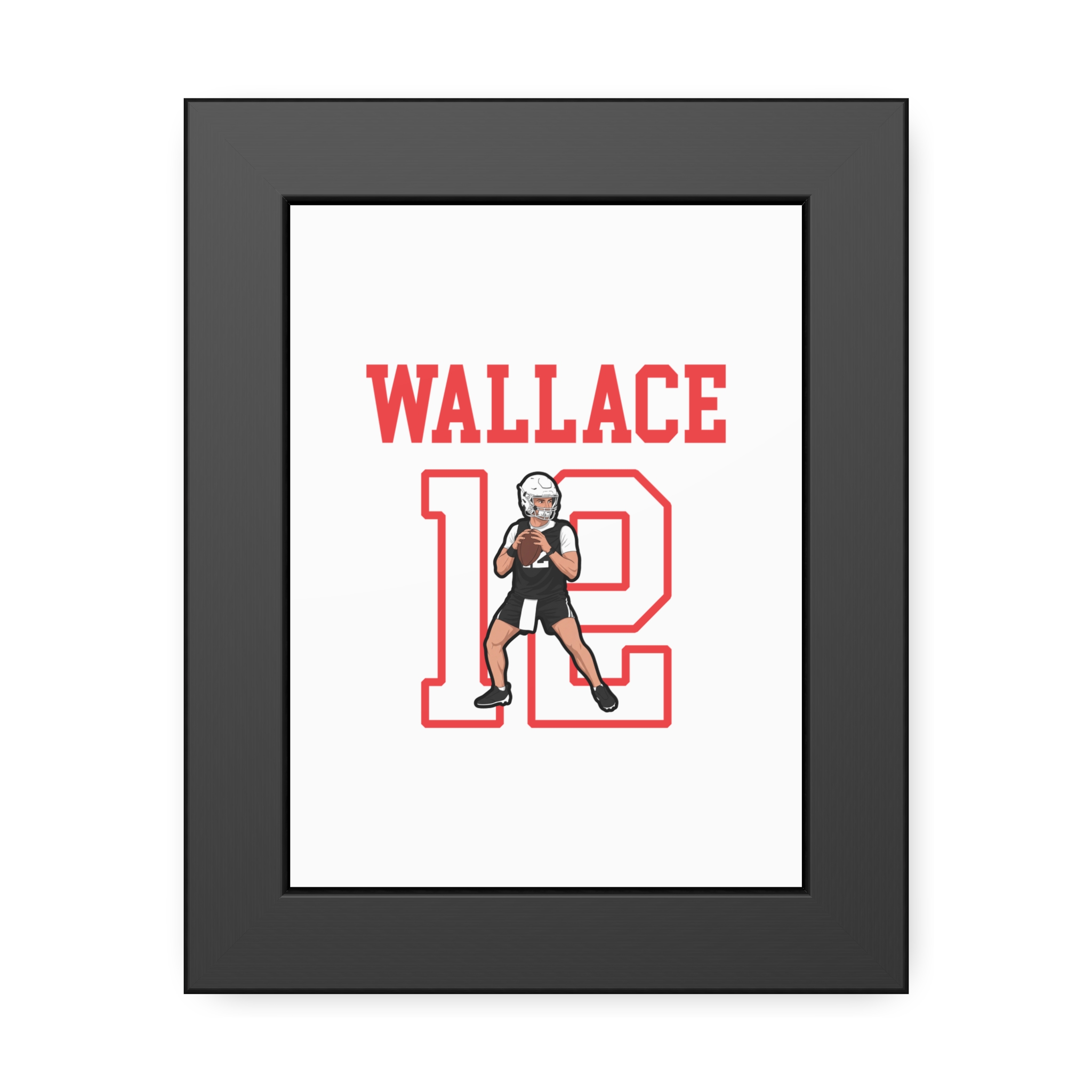 Framed Poster — character_shirsey in Black