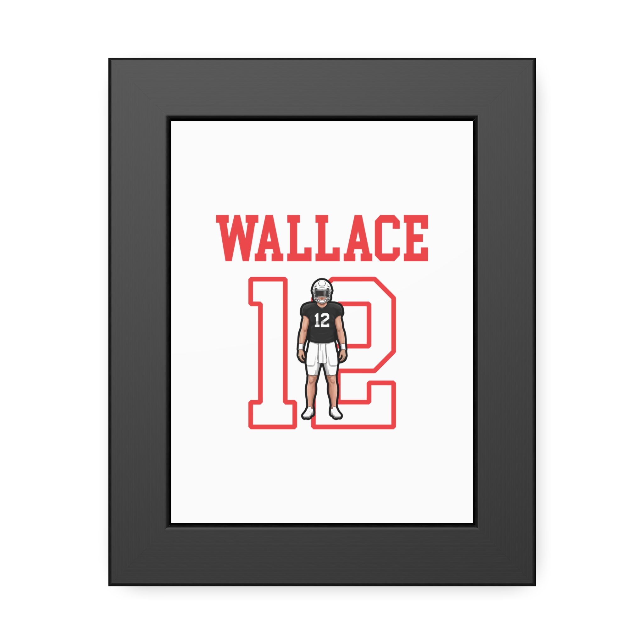 Framed Poster — character_shirsey in Black