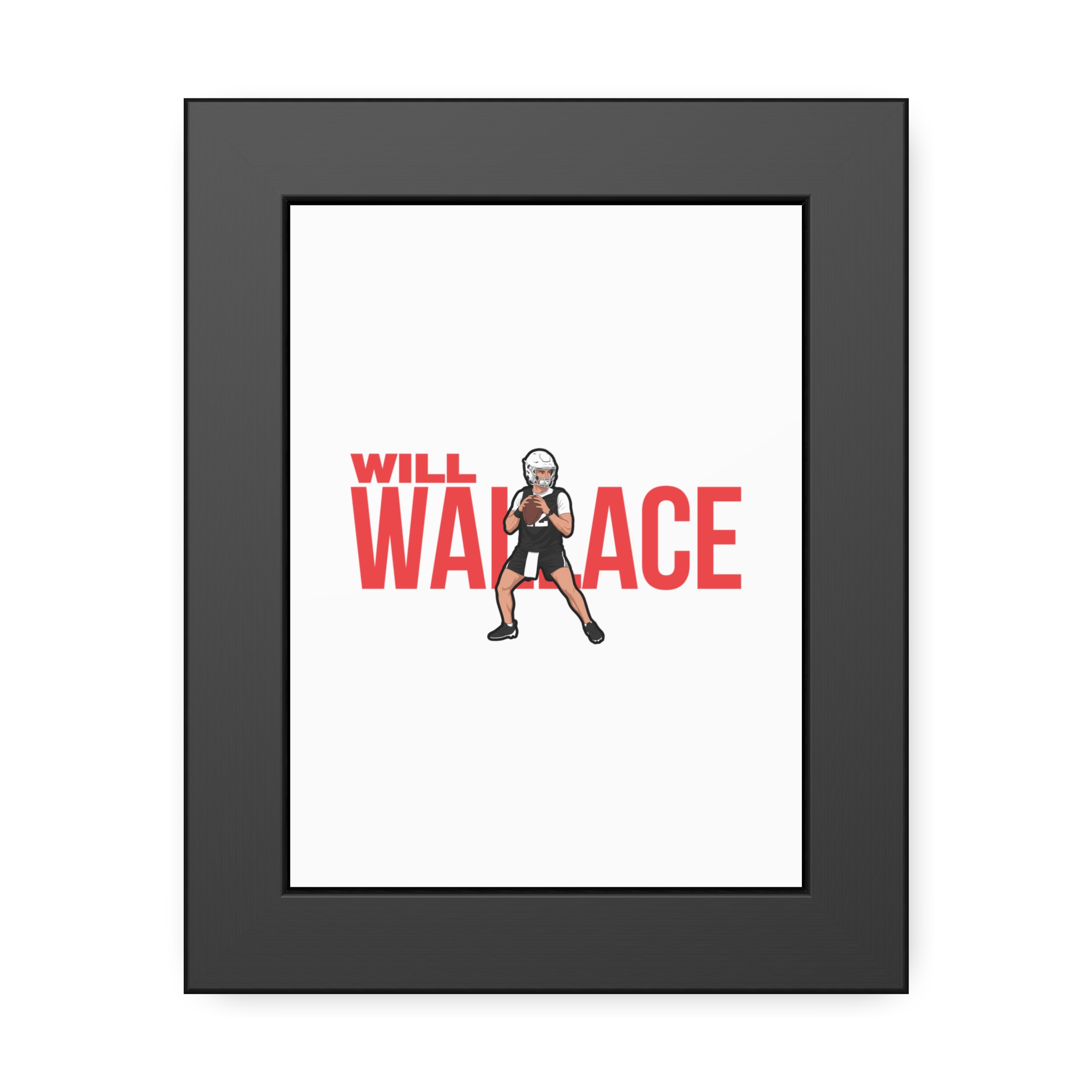 Framed Poster — character_player_name in Black