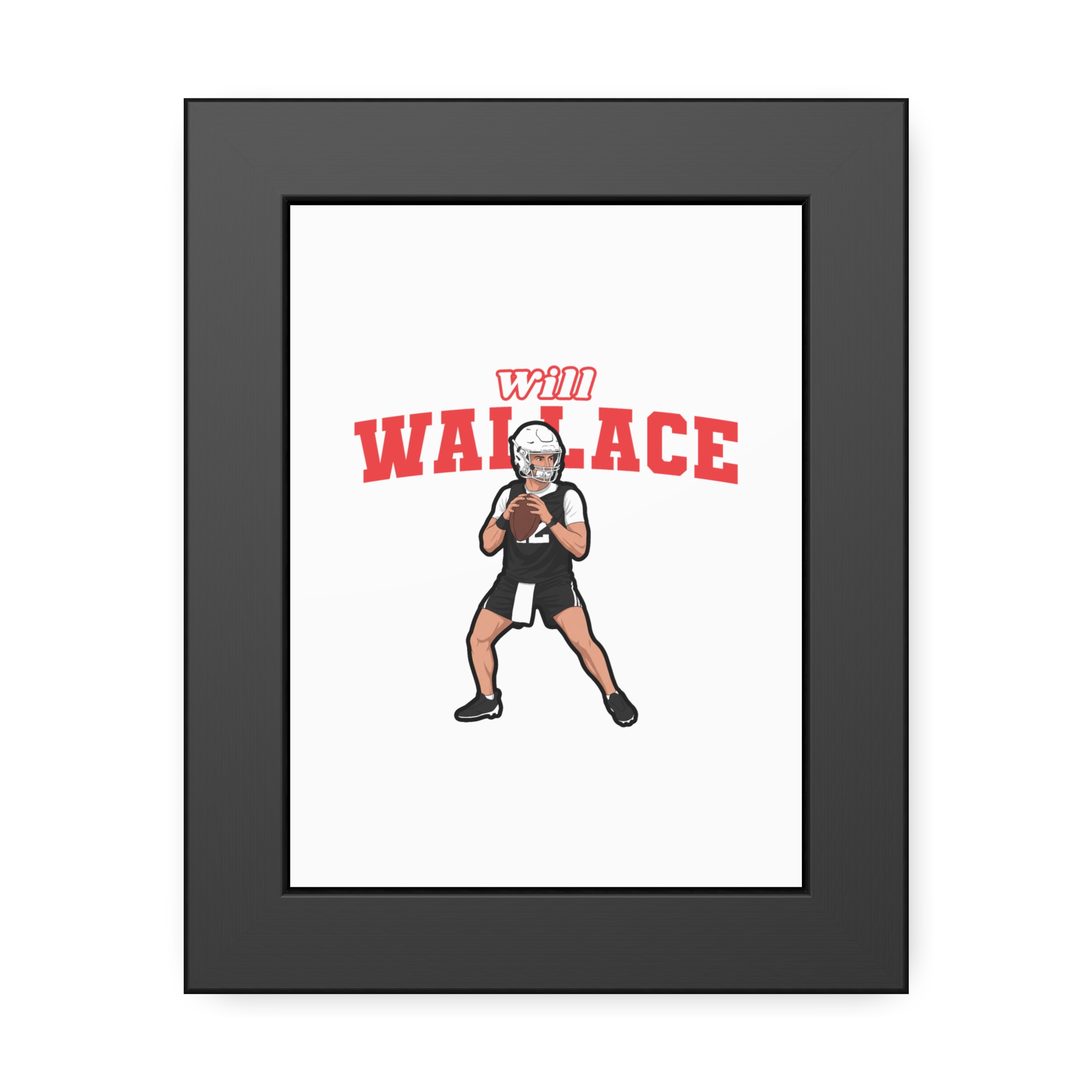 Framed Poster — character_name_arch in Black