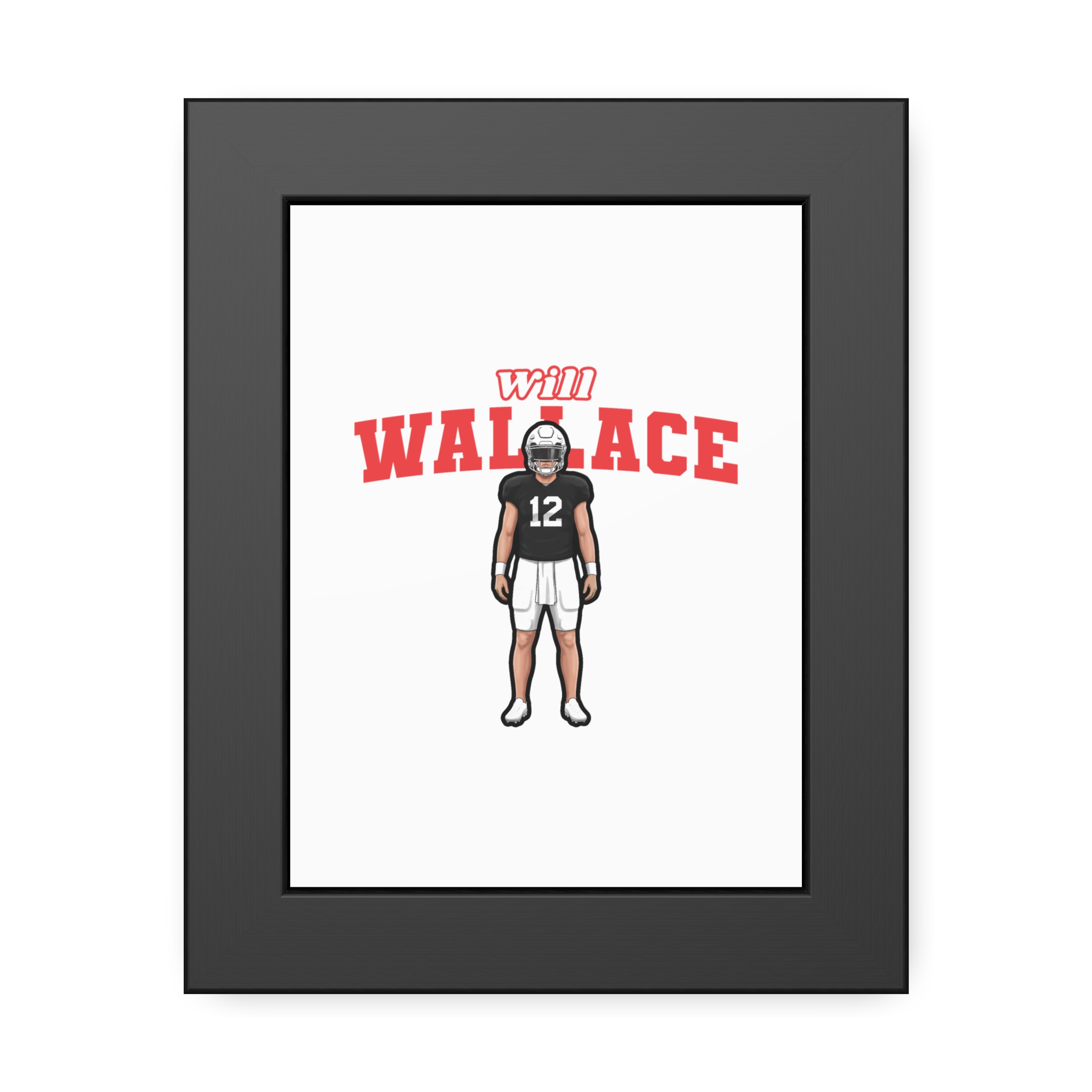 Framed Poster — character_name_arch in Black