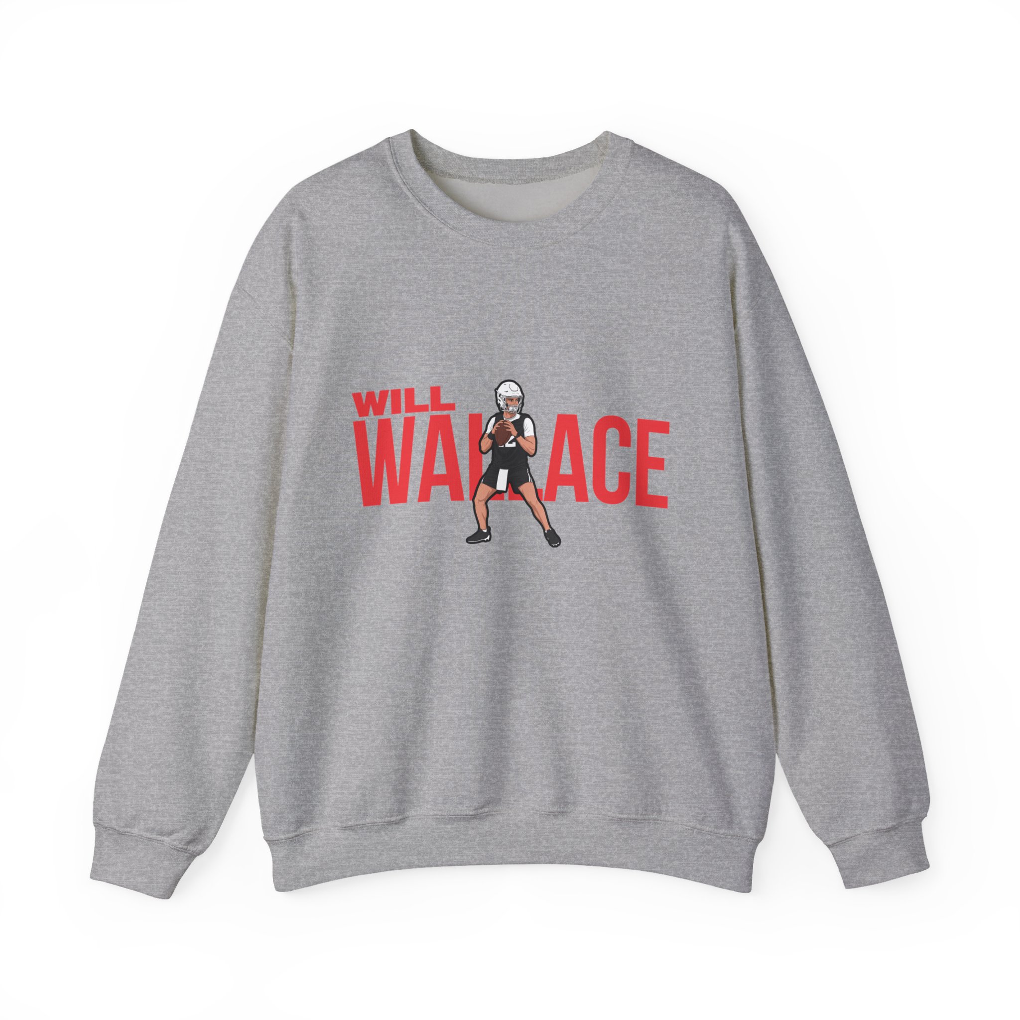 Crewneck Sweatshirt — character_player_name in Grey