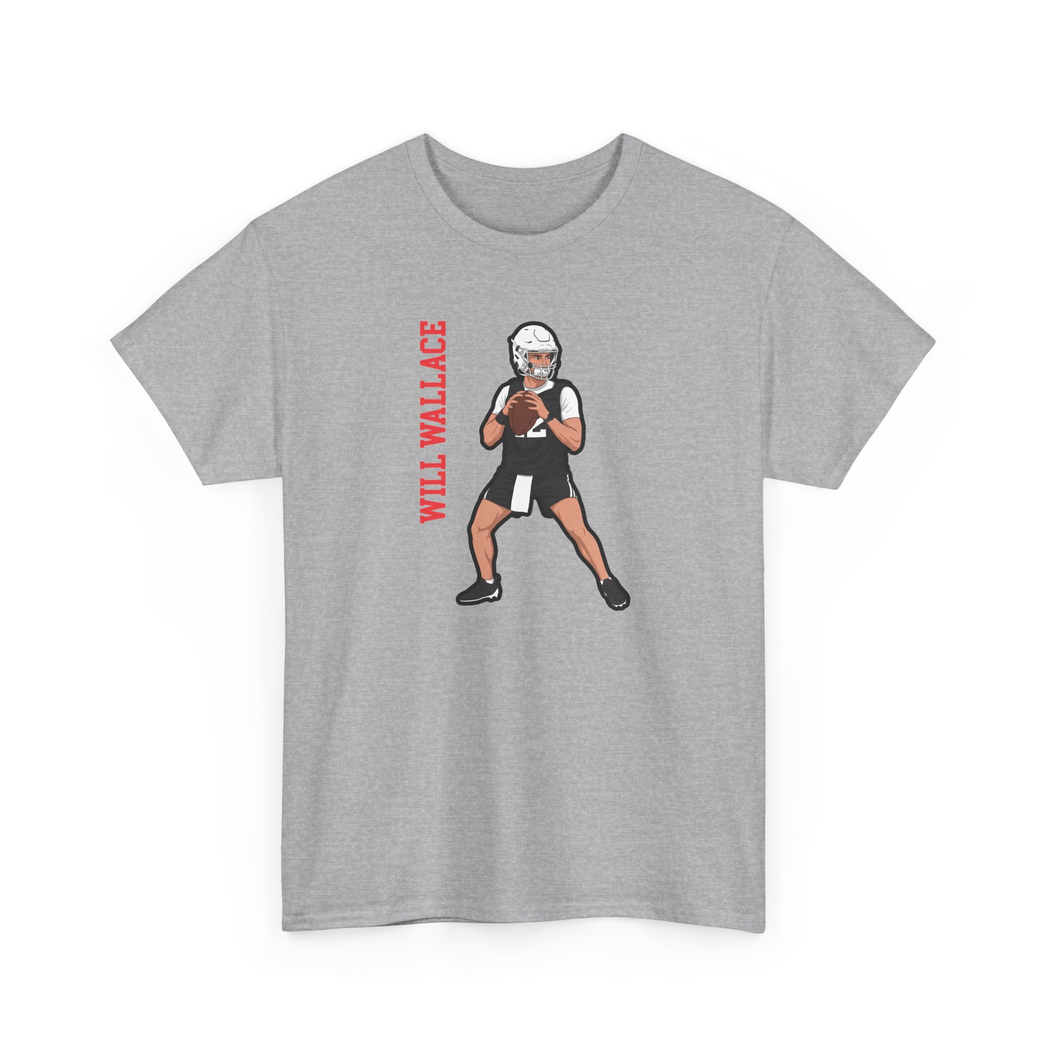 Tee — character_name_vertical in Grey