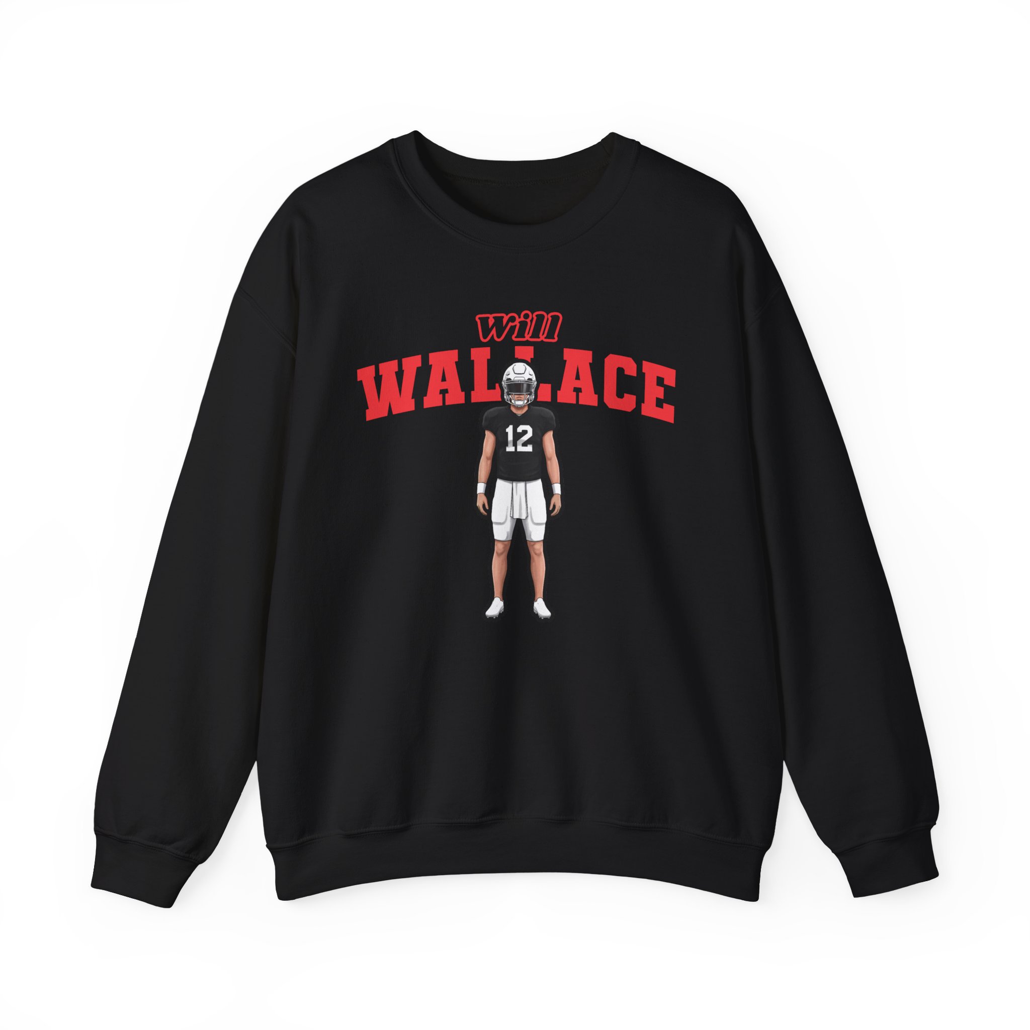 Crewneck Sweatshirt — character_name_arch in Black