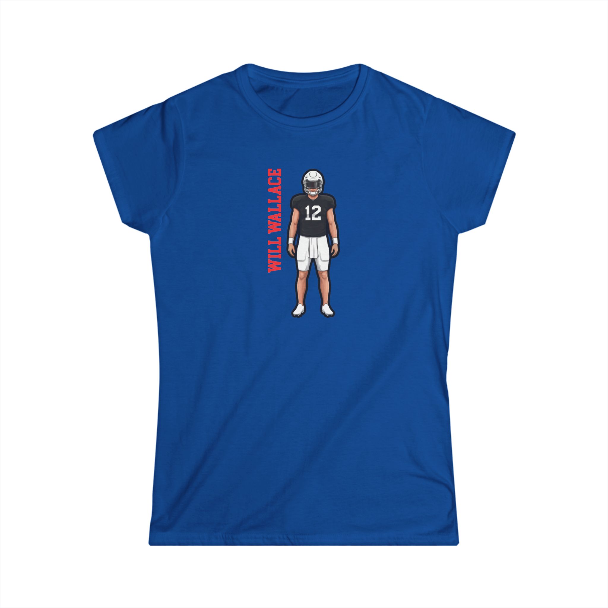 Women's Softstyle Tee — character_name_vertical in Royal