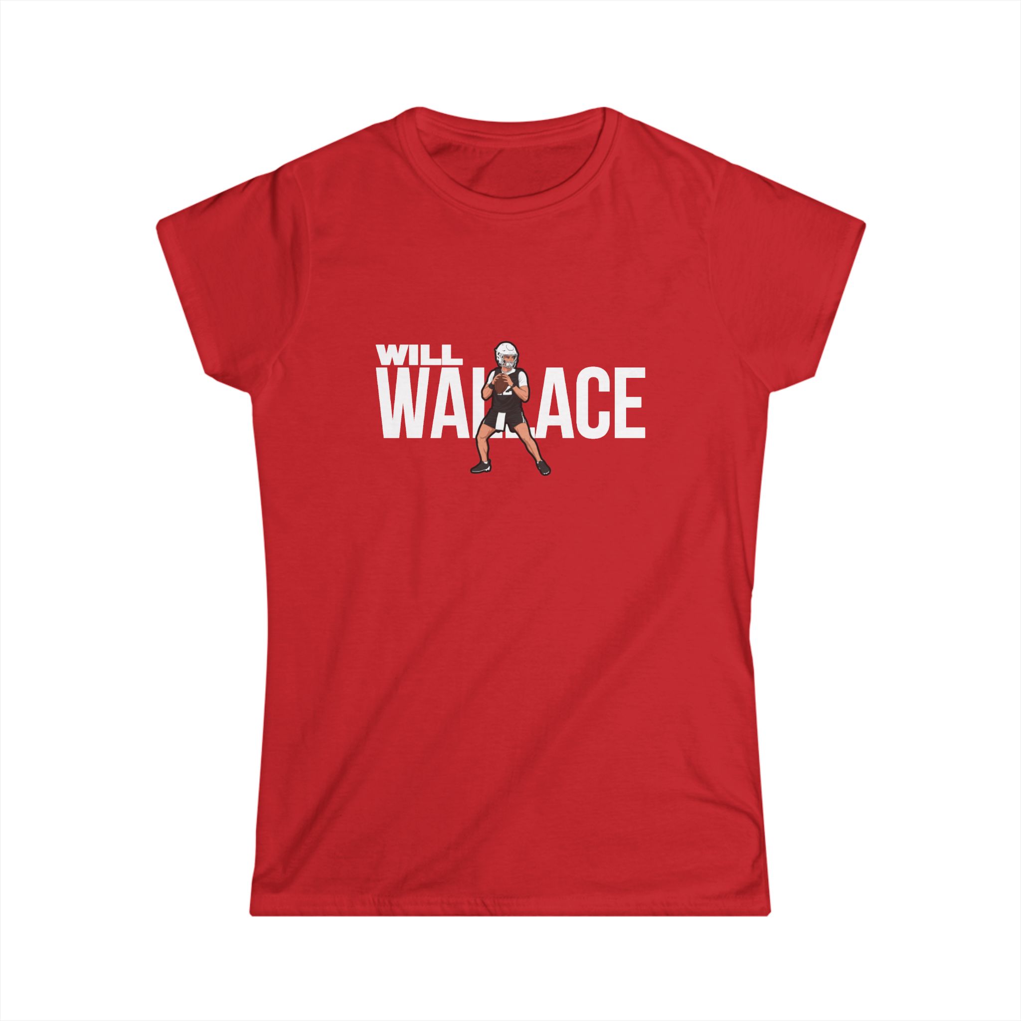 Women's Softstyle Tee — character_player_name in Red