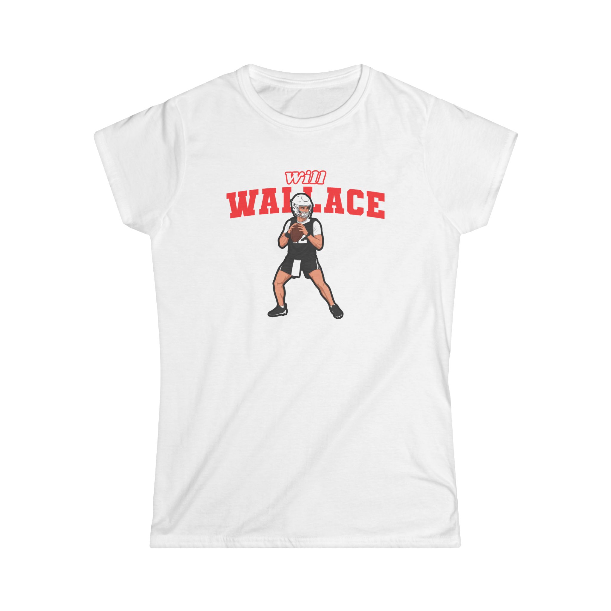 Women's Softstyle Tee — character_name_arch in White