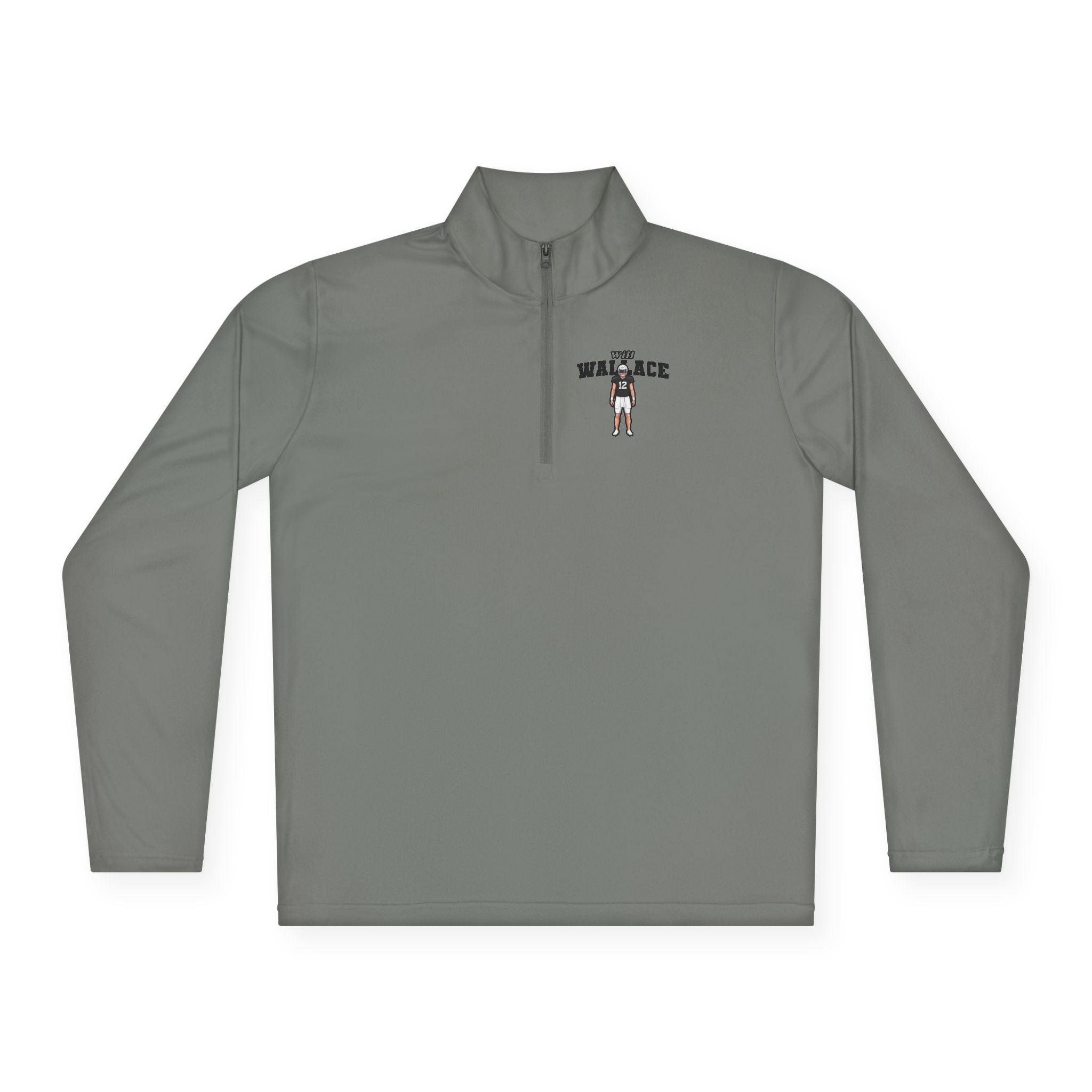 Q-Zip Pullover — character_name_arch in Grey