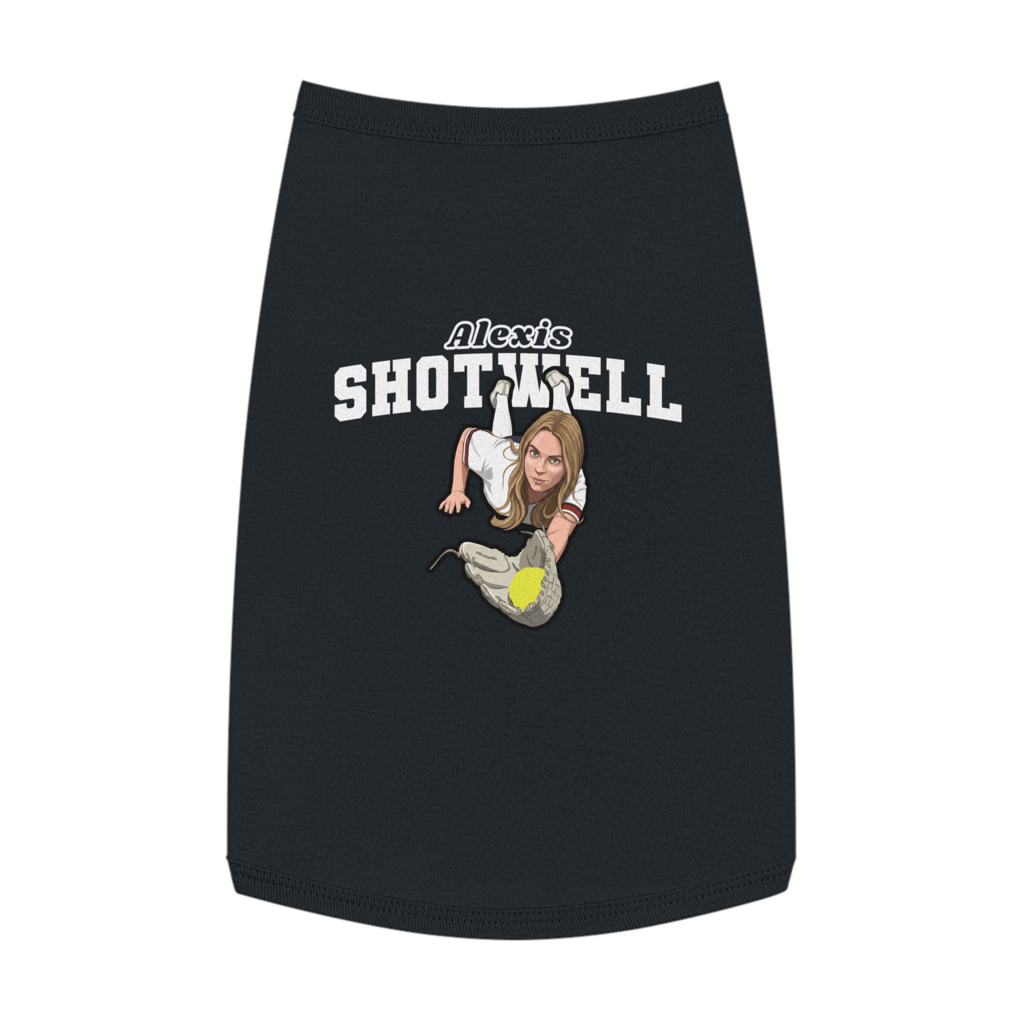 Pet Tank Top — character_name_arch in Black