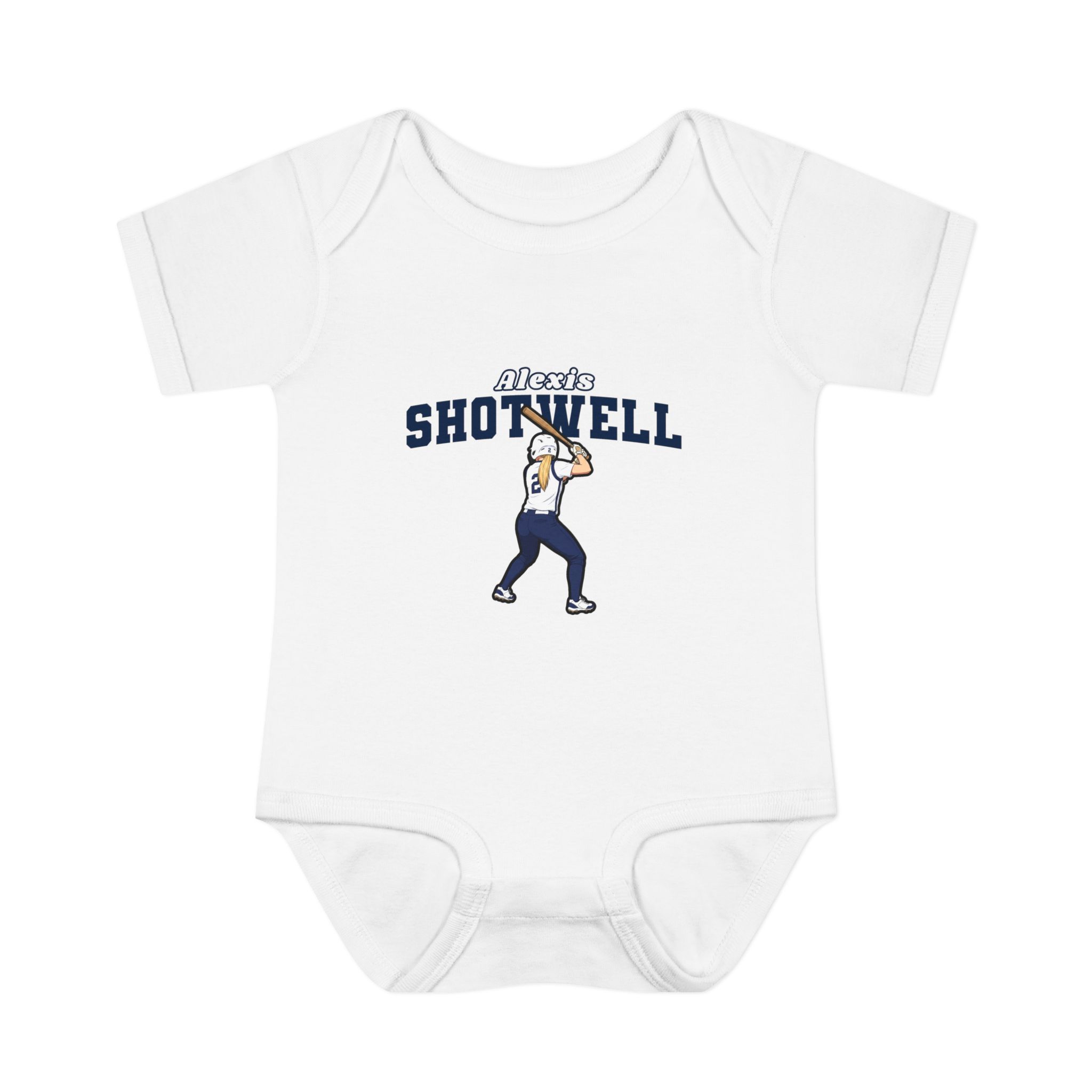 Baby Onesie — character_name_arch in White